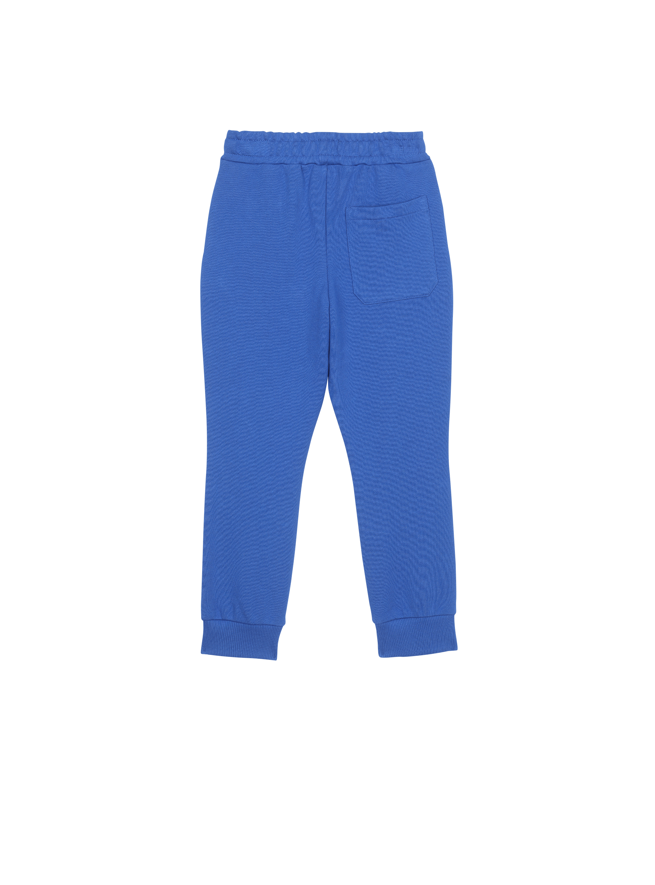 Cotton jogging bottoms with Balmain logo blue Child BALMAIN