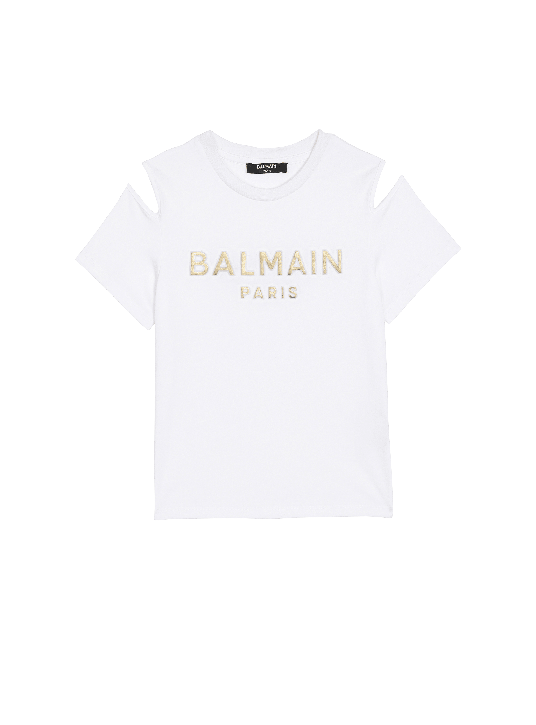 Cotton T-shirt with Balmain logo white - Child | BALMAIN