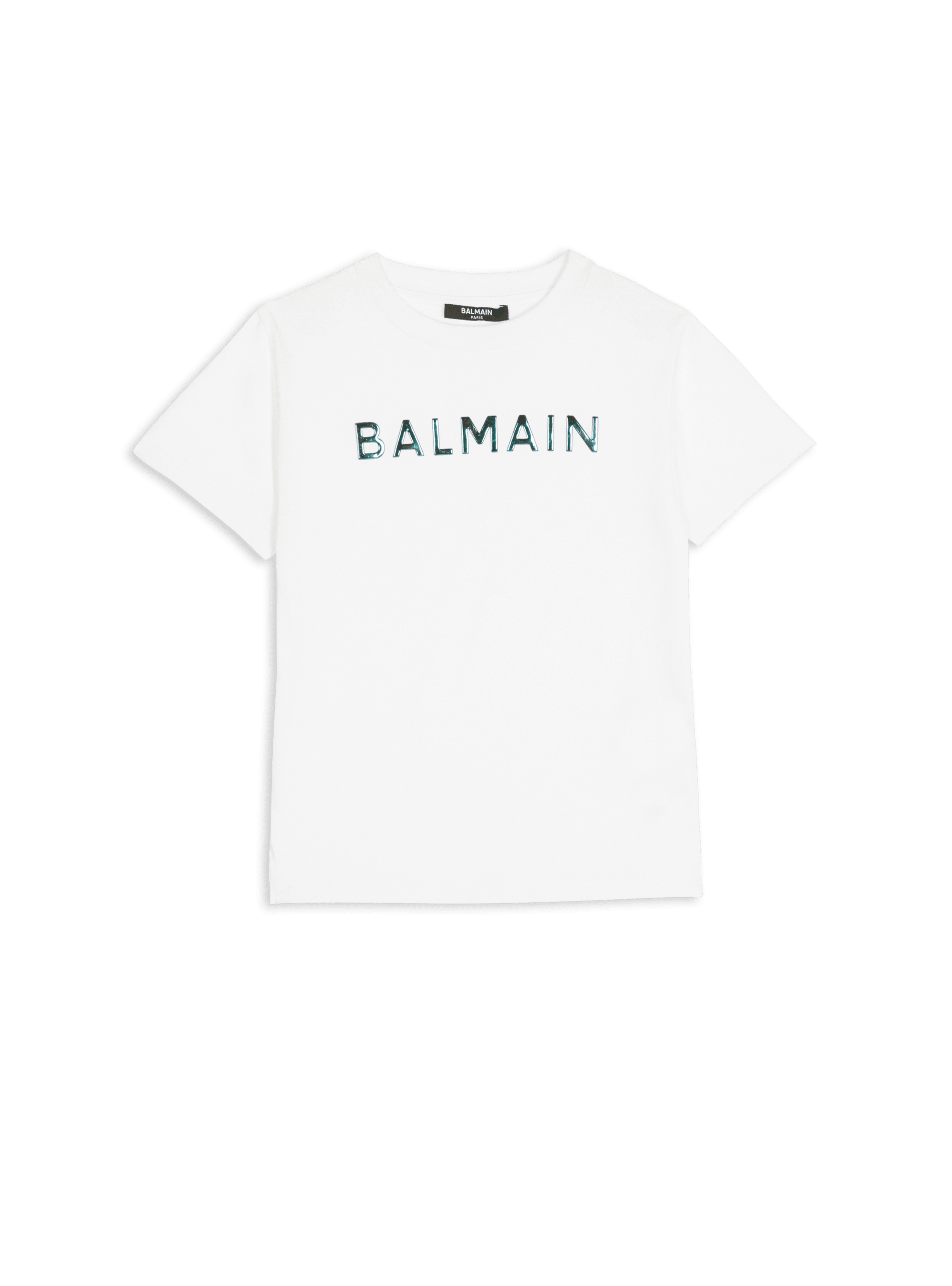 Cotton T shirt with Balmain logo white Child BALMAIN