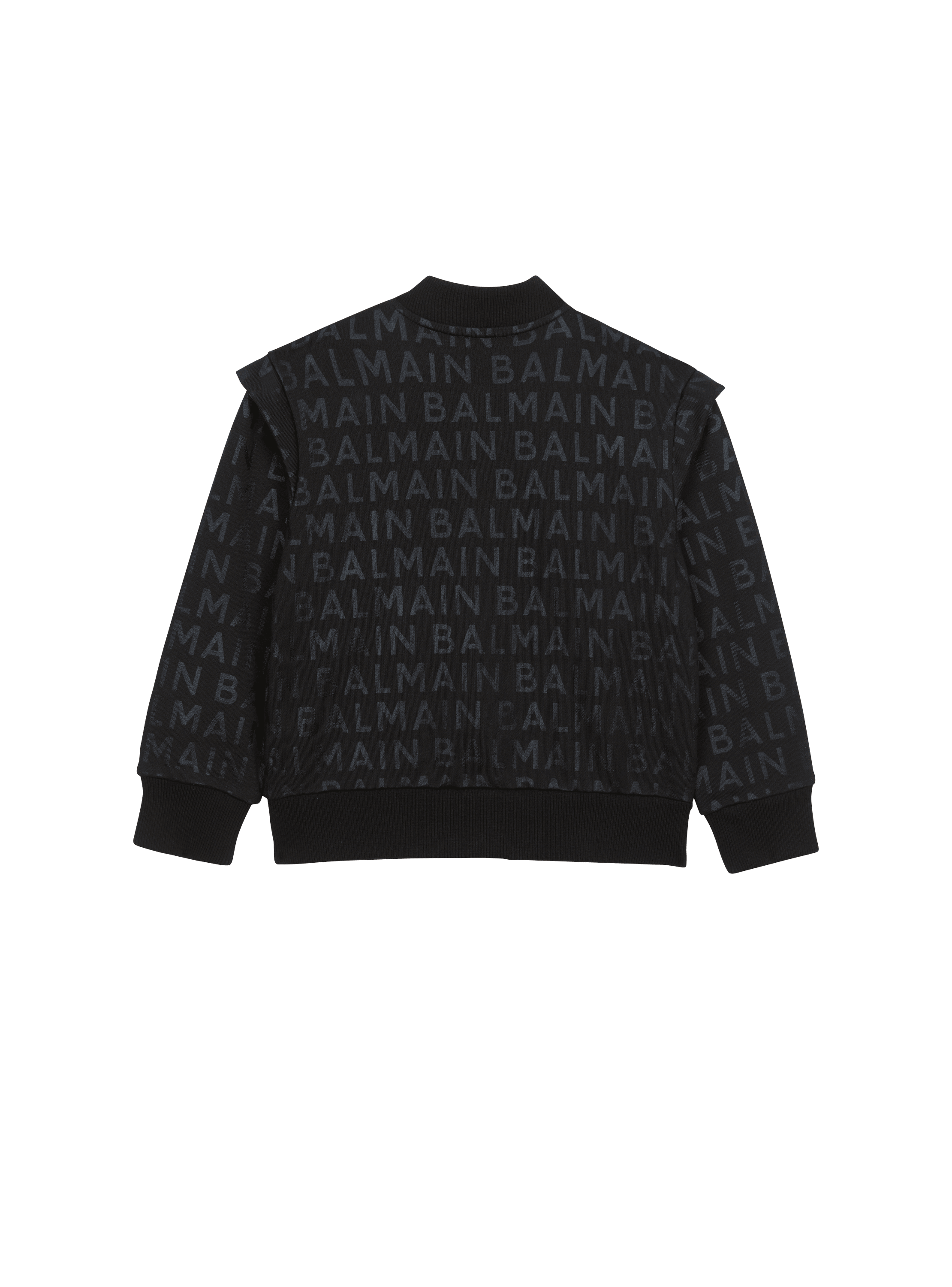 Balmain logo-print padded jacket - Black
