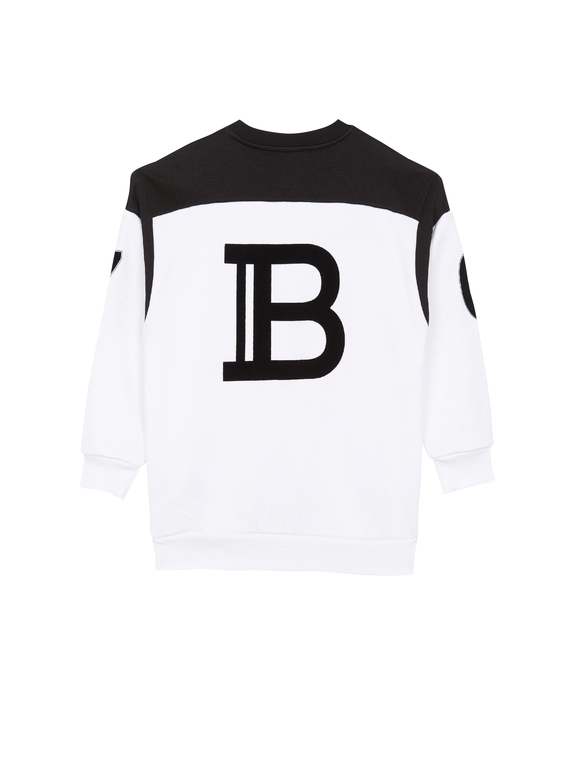 Balmain Kids rhinestone-logo sweatshirt - White