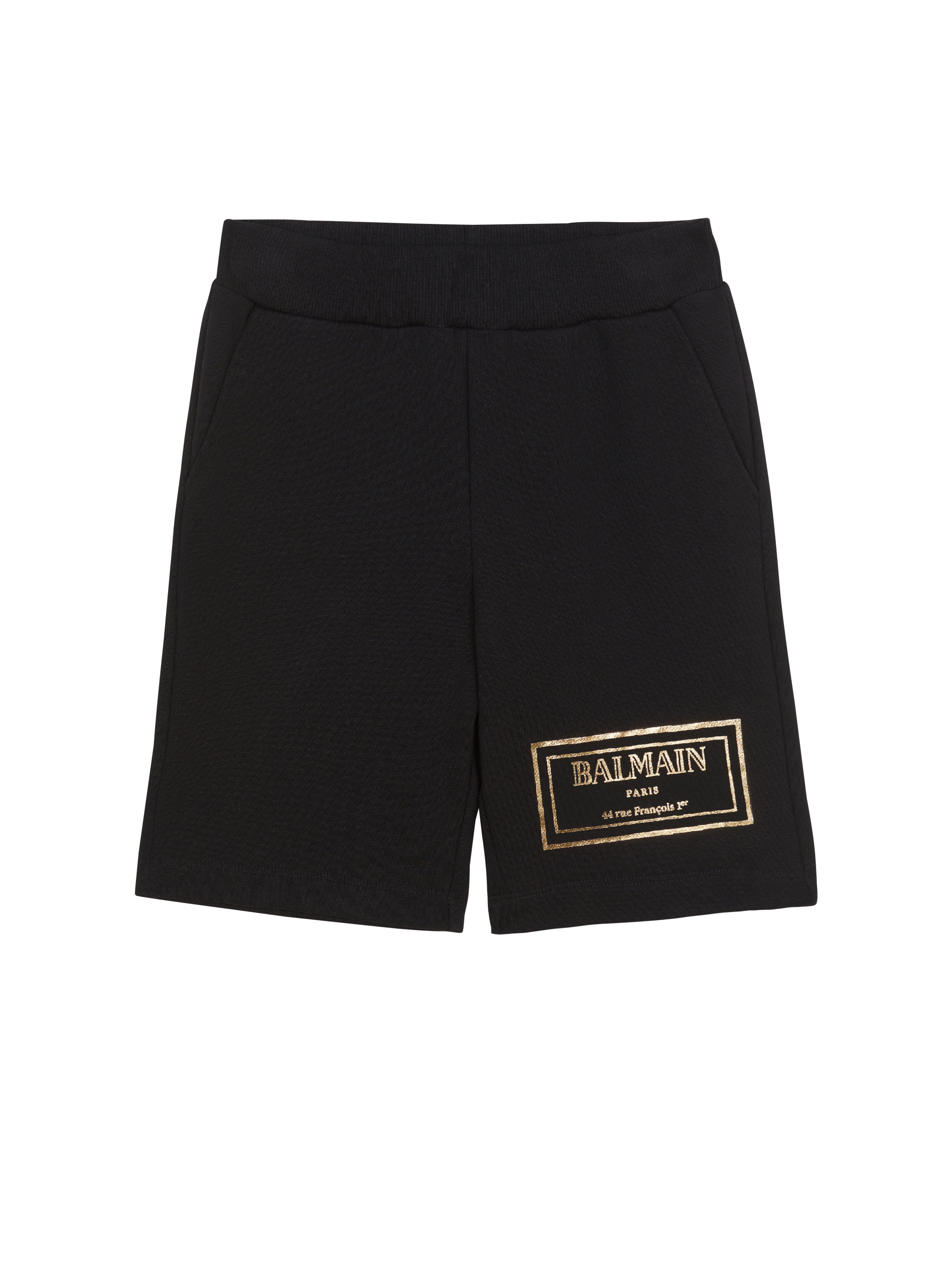 Balmain Kids high-waist smart shorts - Black