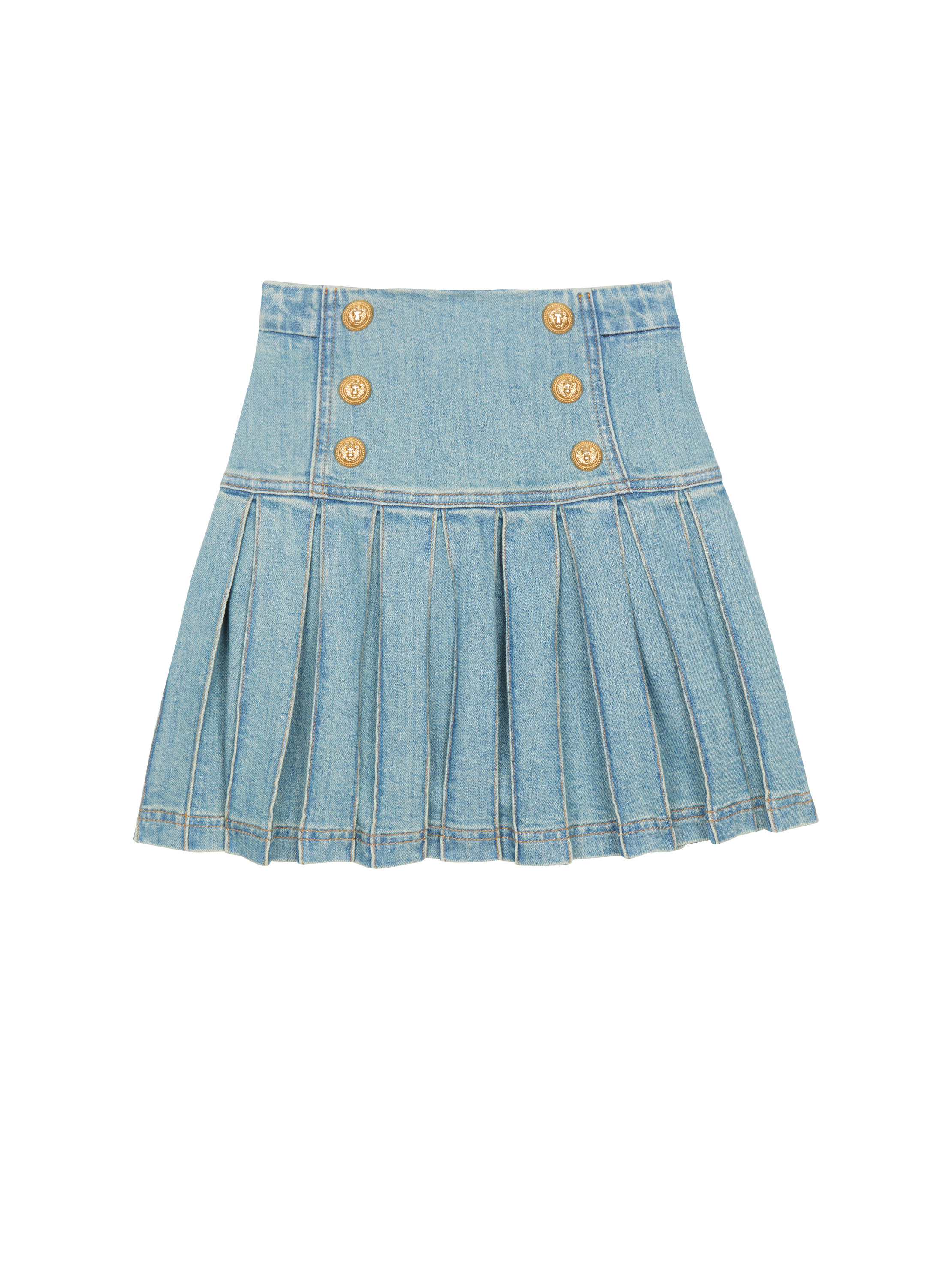 Pleated high-waisted skirt