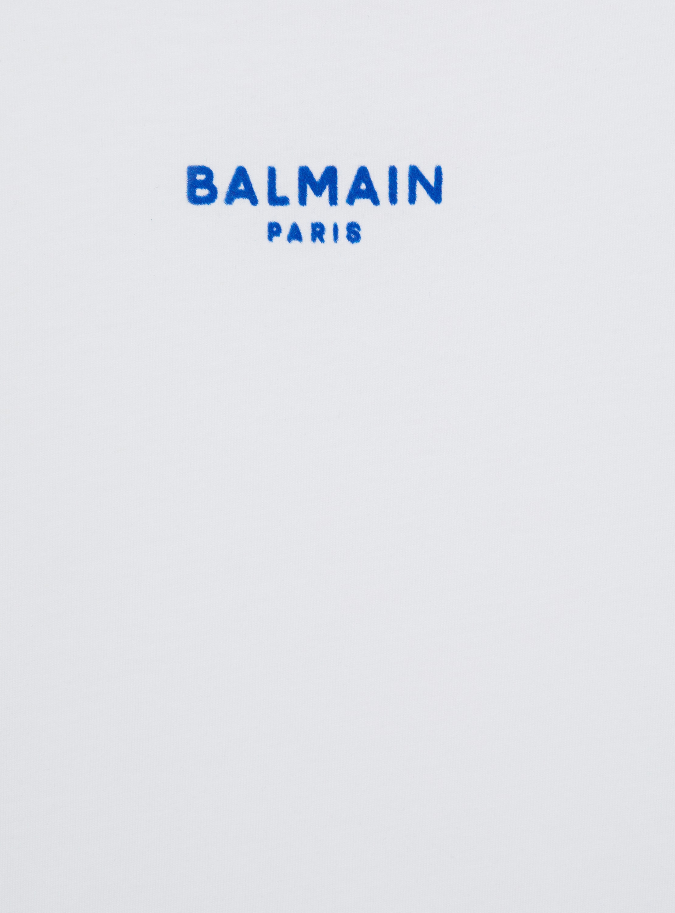 Balmain Paris 플록 장식 티셔츠