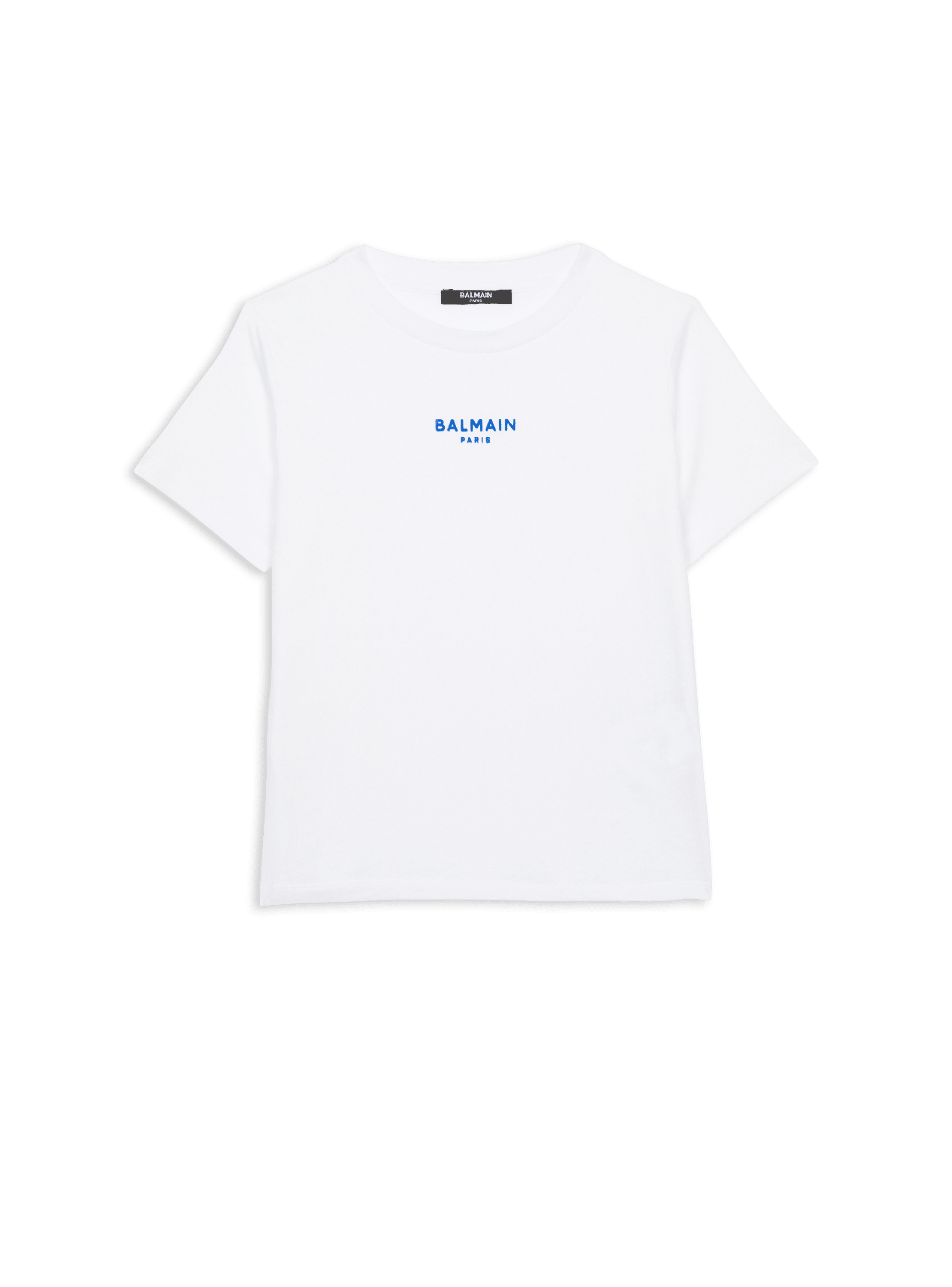 T-Shirt mit beflocktem Balmain Paris