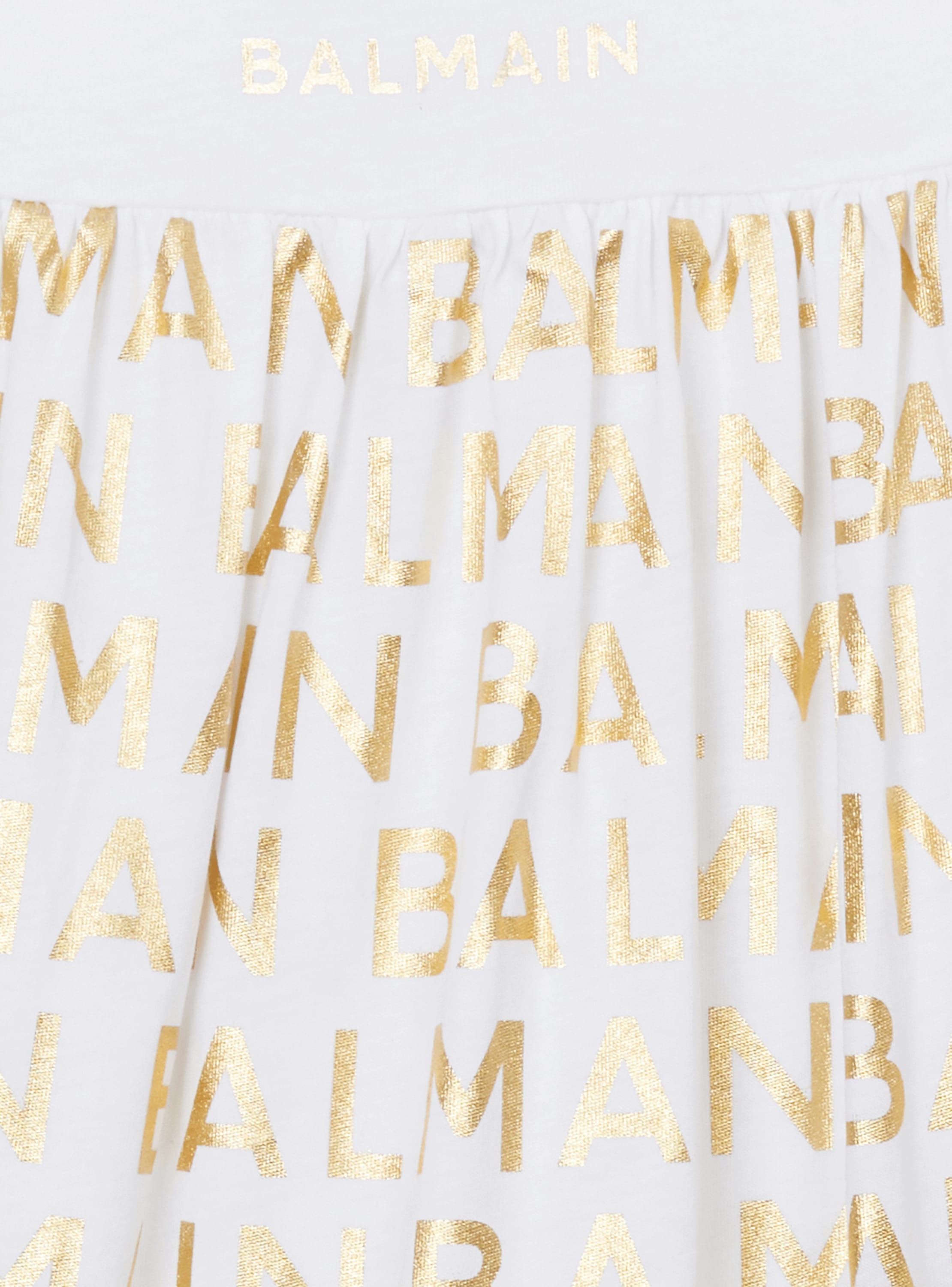 Balmain Kids logo-print cotton shorties set - White