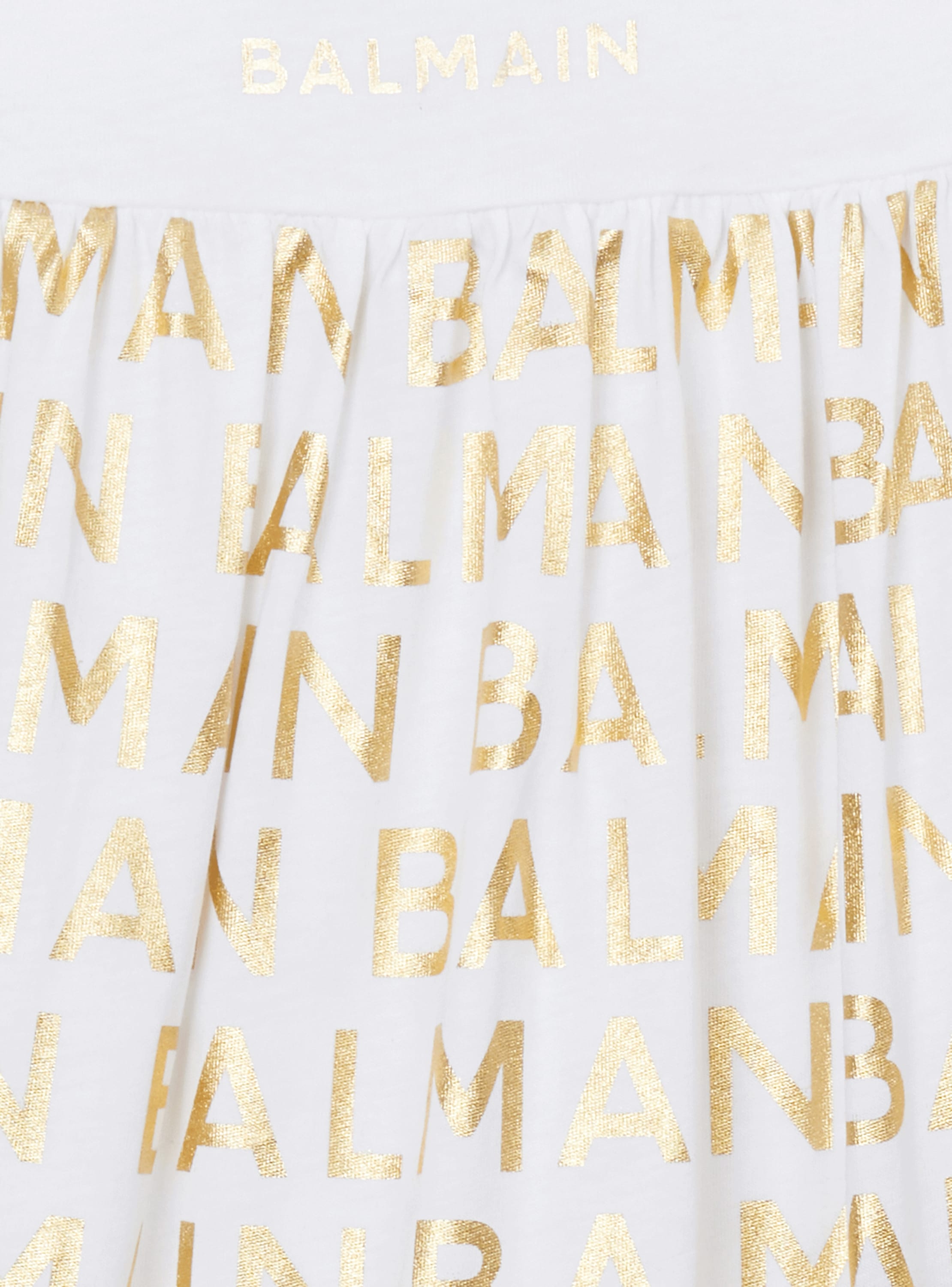 Balmain Kids logo-print cotton shorties set - White