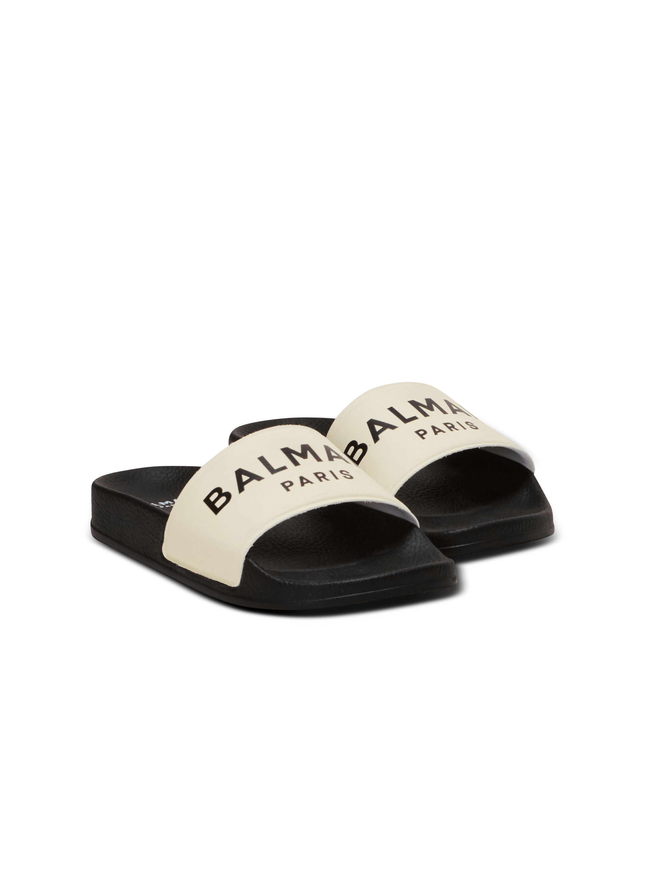 Flat Balmain logo sandals