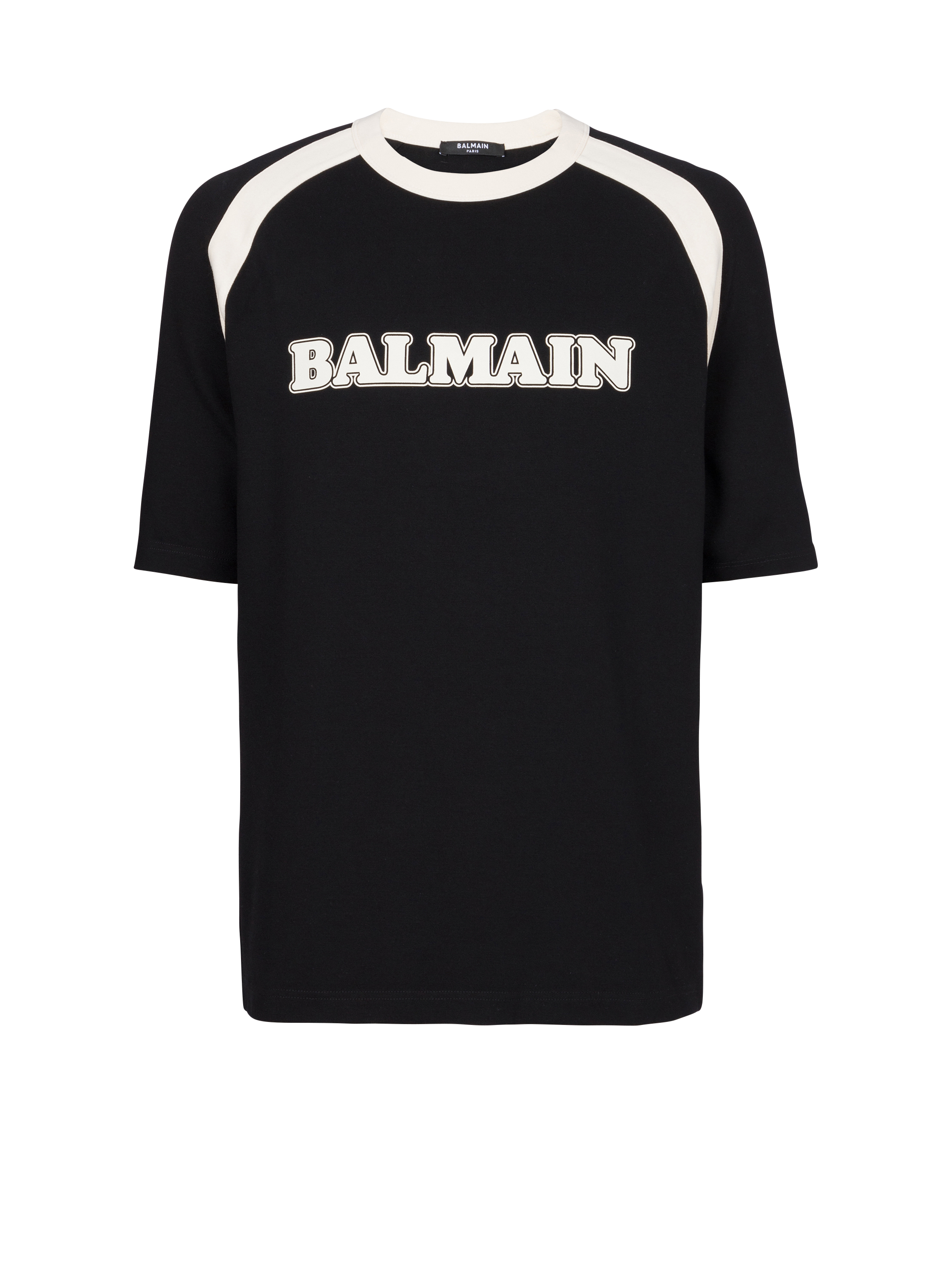 Retro Balmain T-shirt, schwarz, hi-res