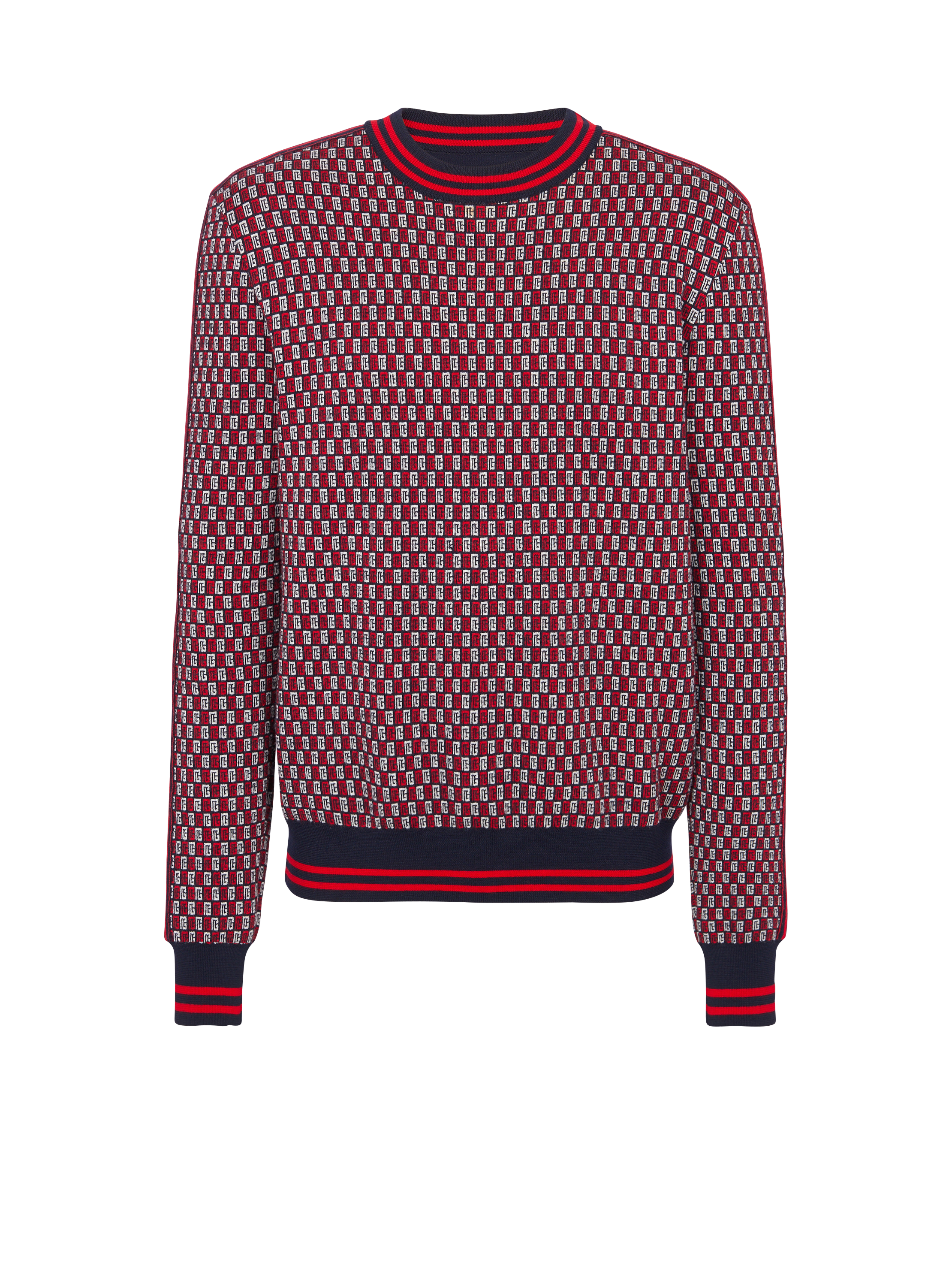 Pullover aus Monogramm-Jacquard, multicolor, hi-res