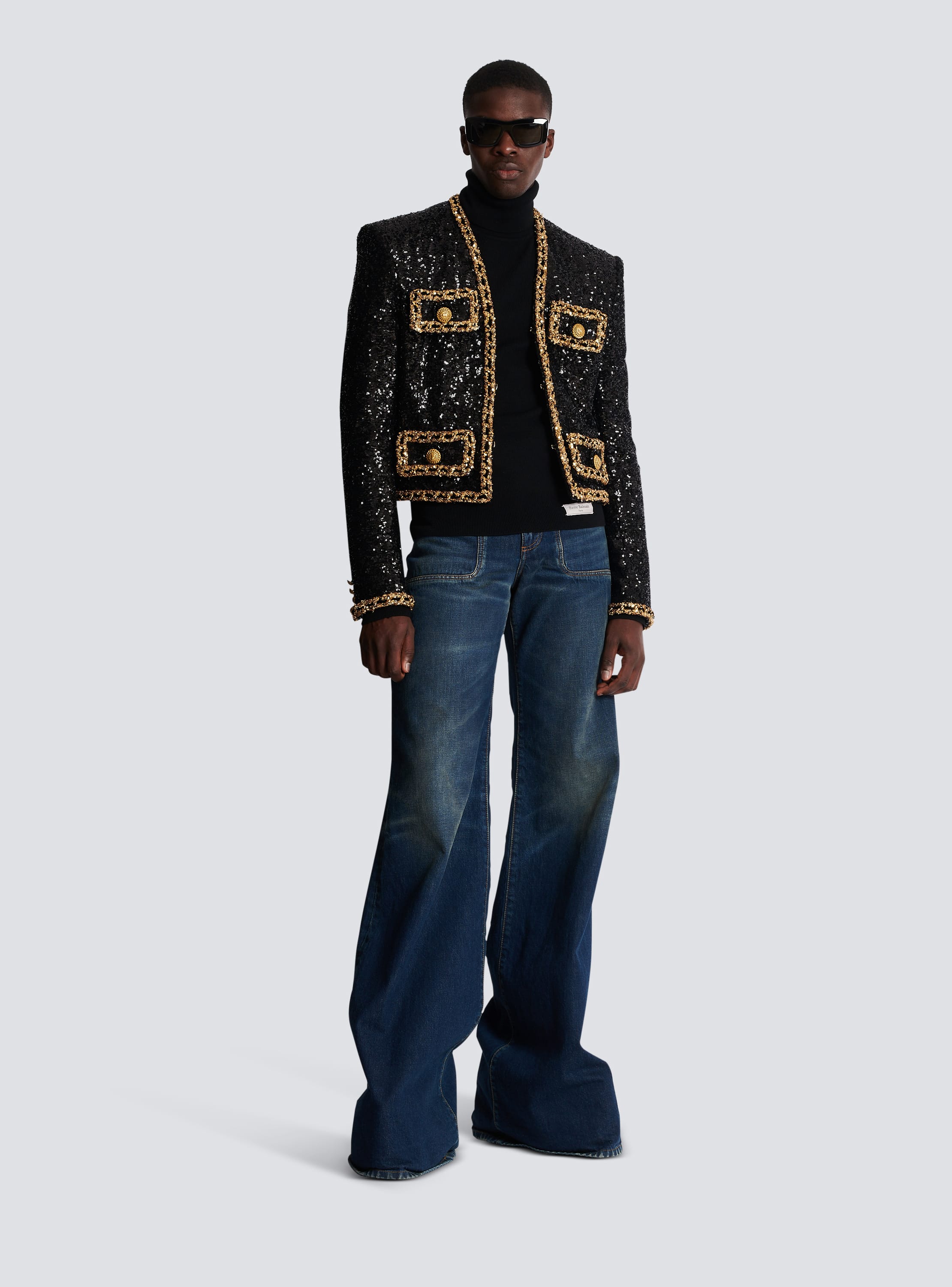 Short sequin jacket Women Men BALMAIN