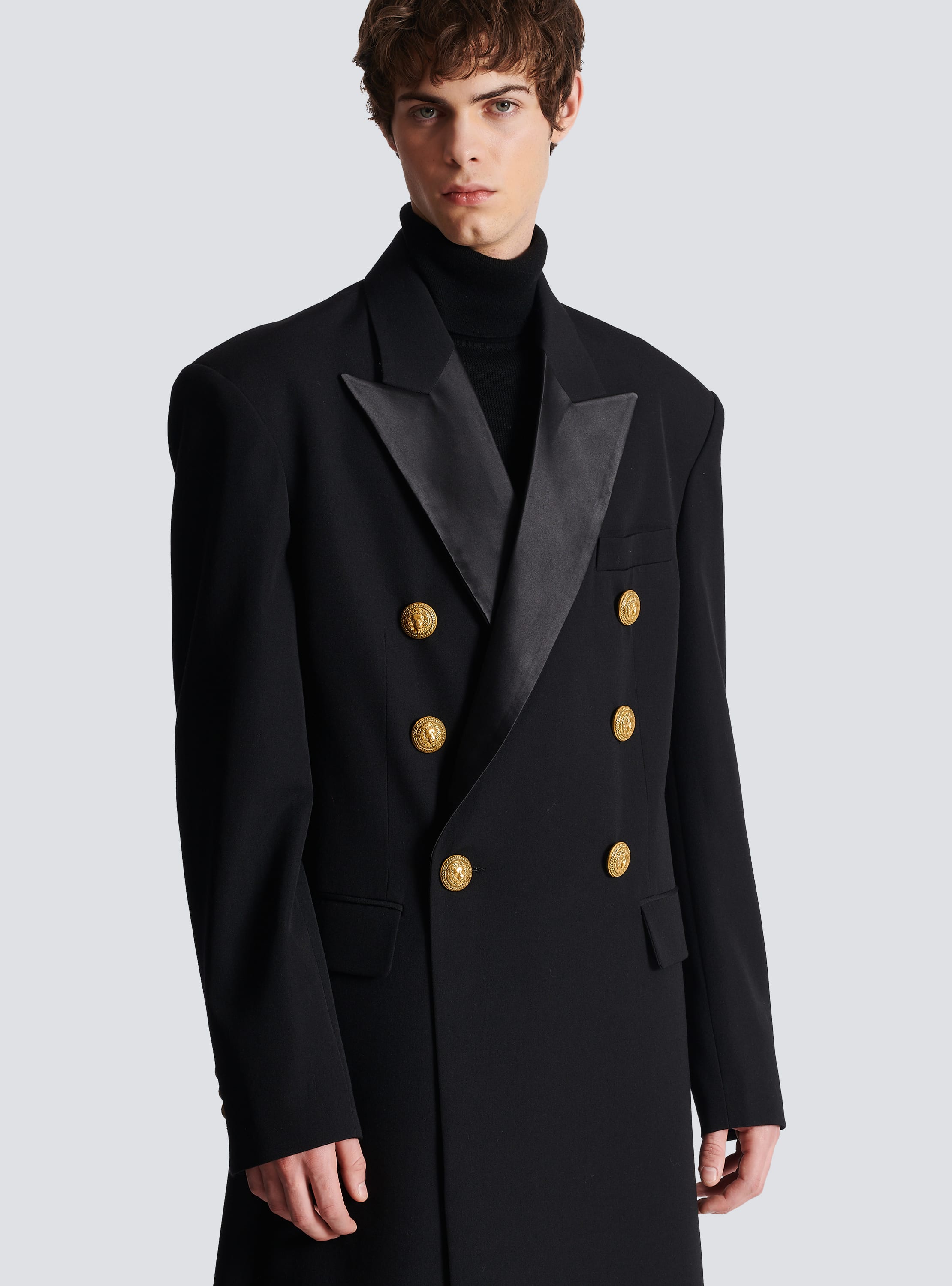 Long military-style coat