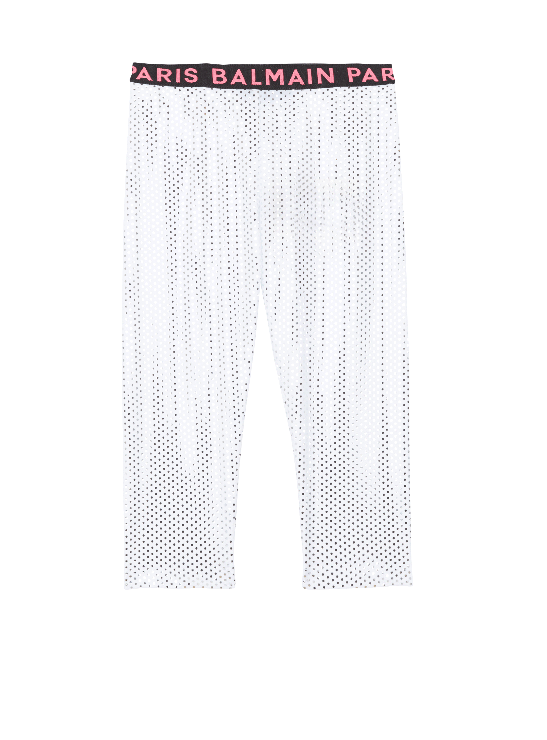 BALMAIN WOMAN WHITE LEGGINGS - BALMAIN - LEGGINGS