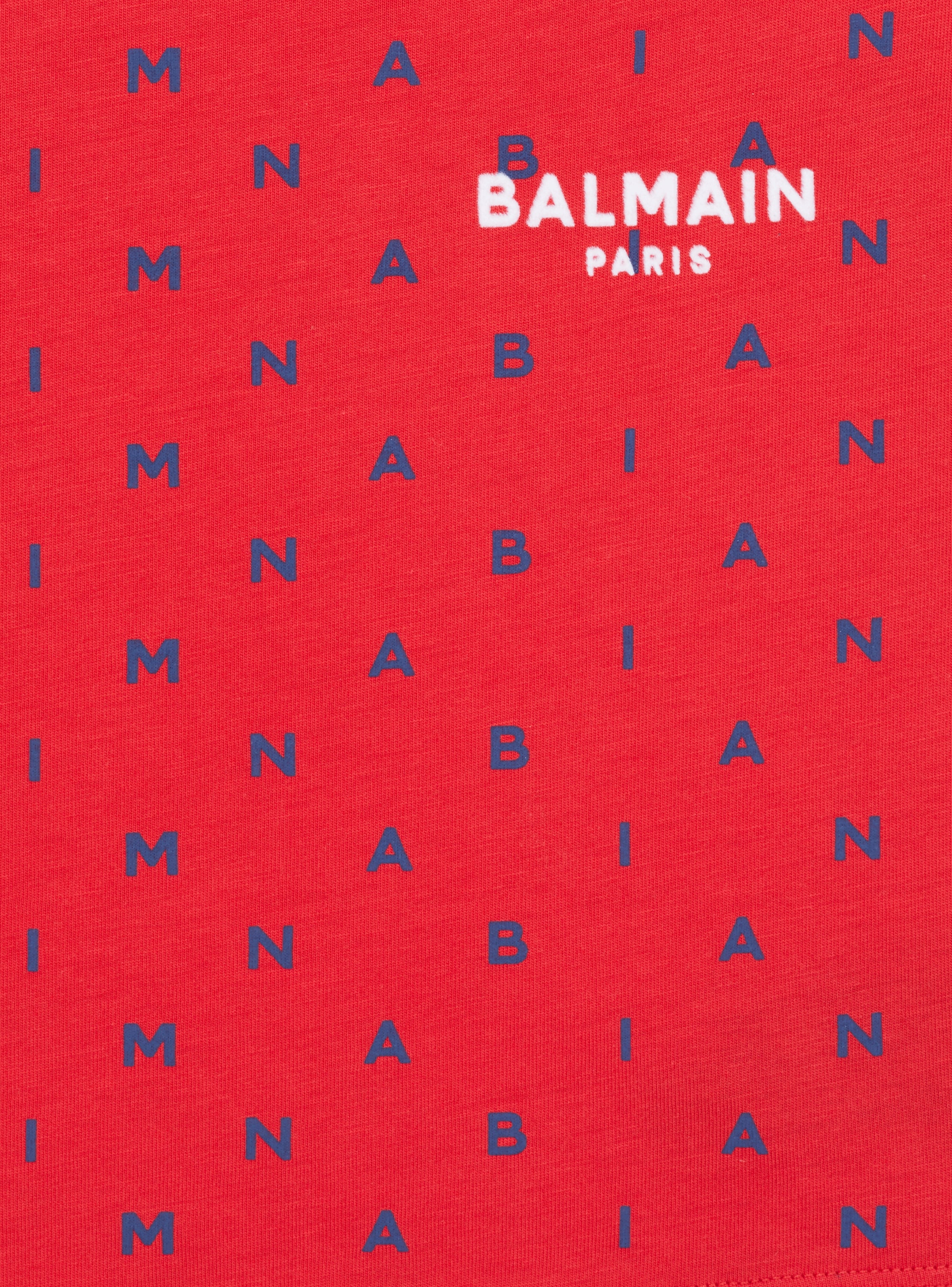 Balmain letters T shirt red Child BALMAIN