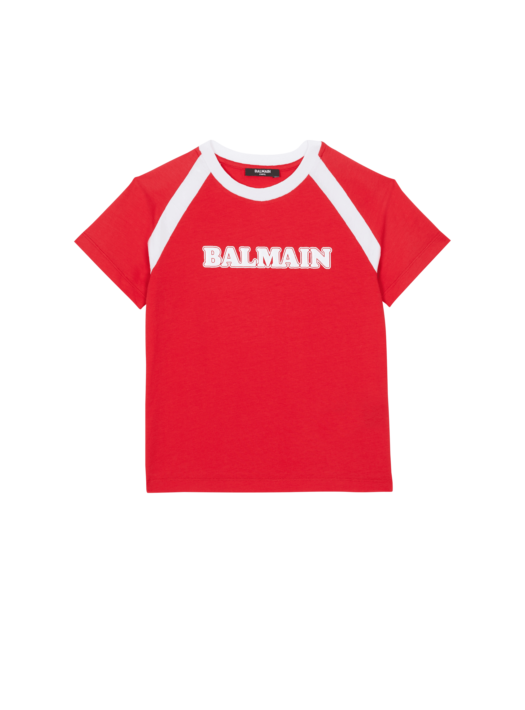 Red balmain store t shirt