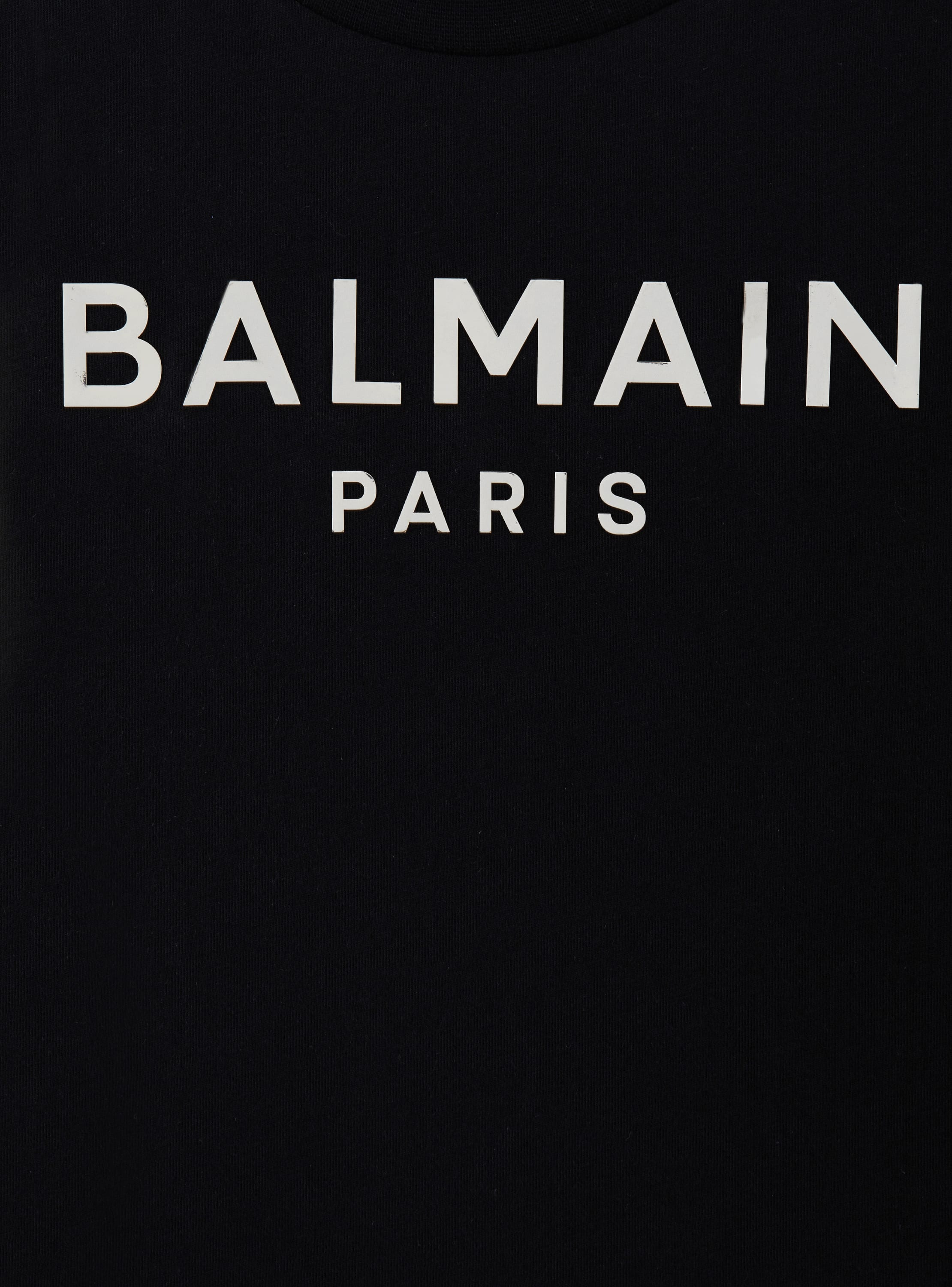 Camiseta con logotipo de Balmain Paris metalizado