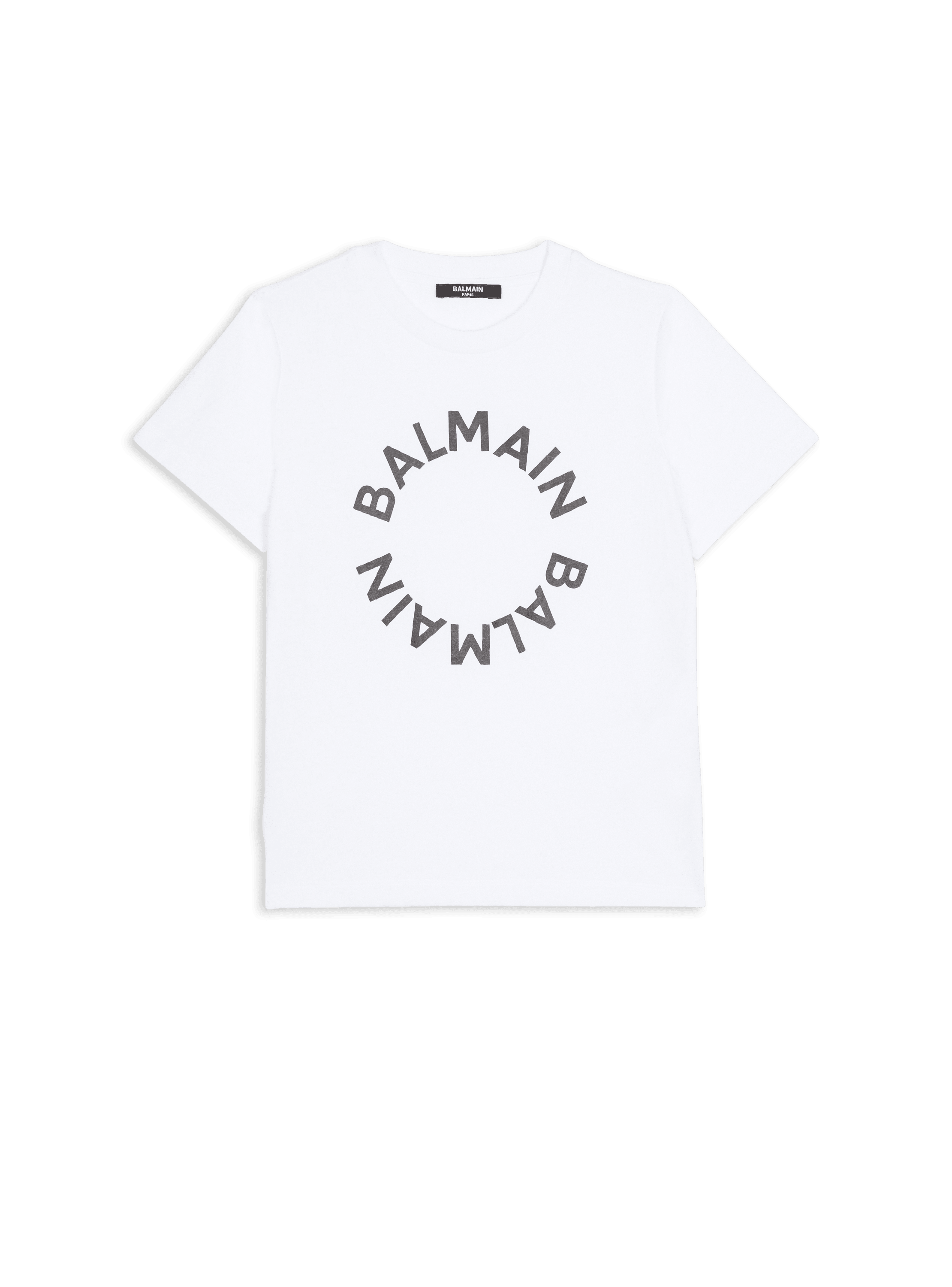 Balmain Kids logo-print T-shirt dress - White