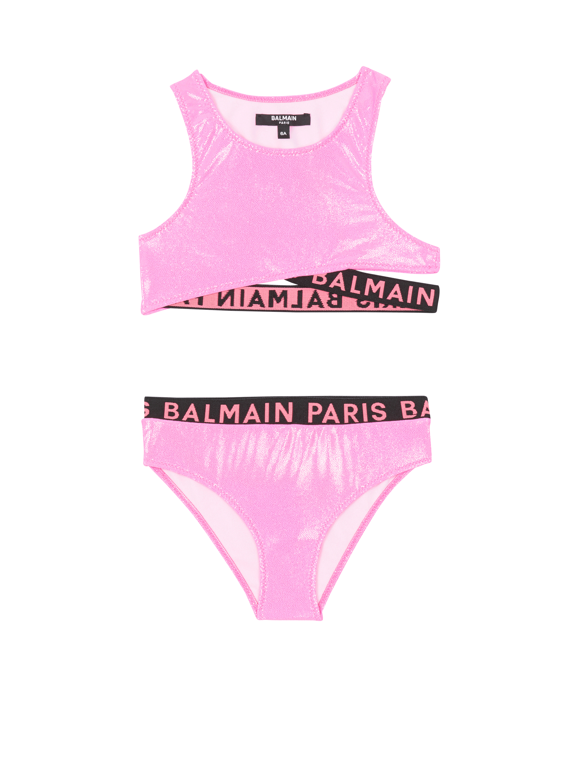 Bikini brassière Balmain metallizzato