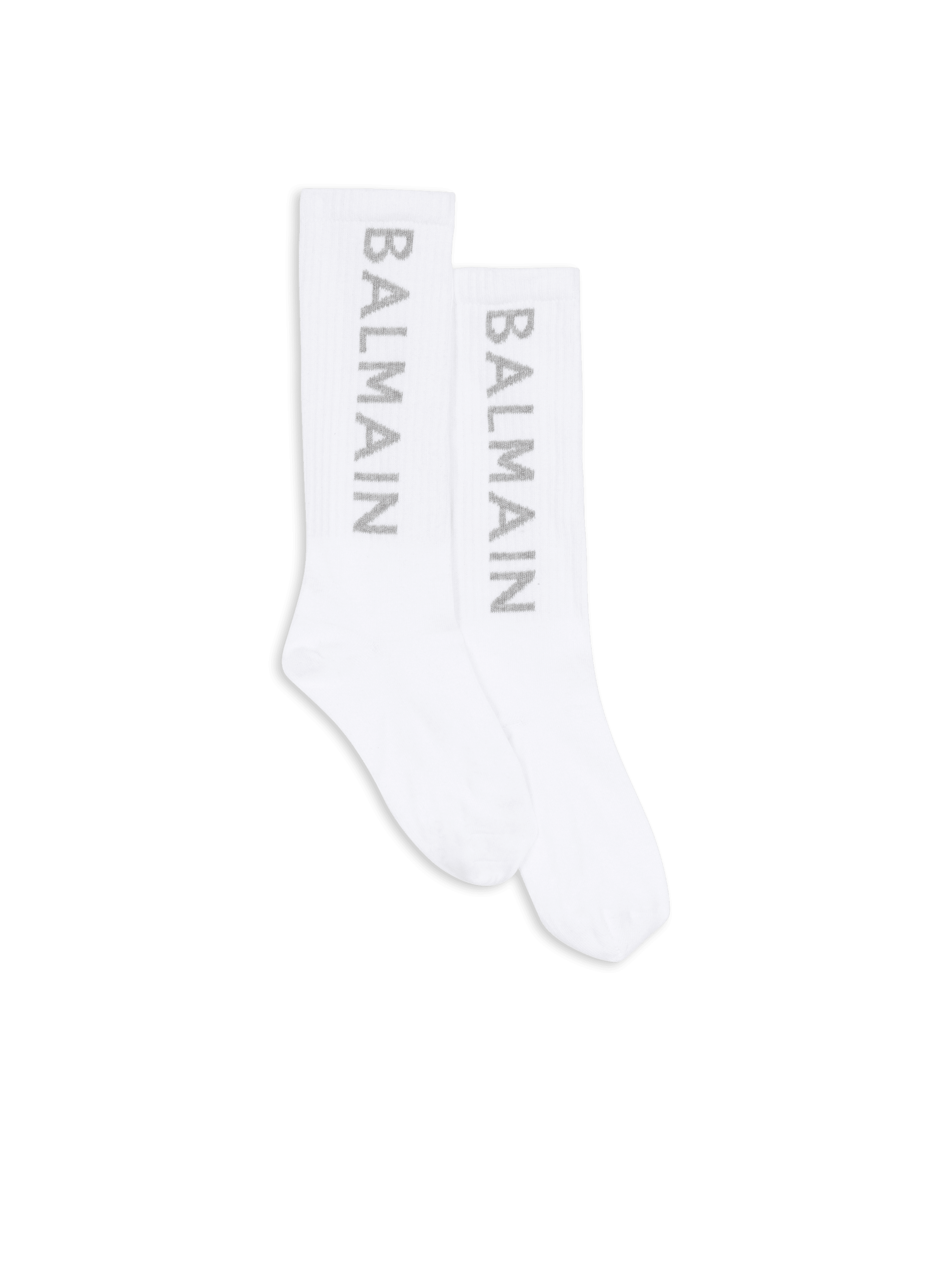 High socks with Balmain logo