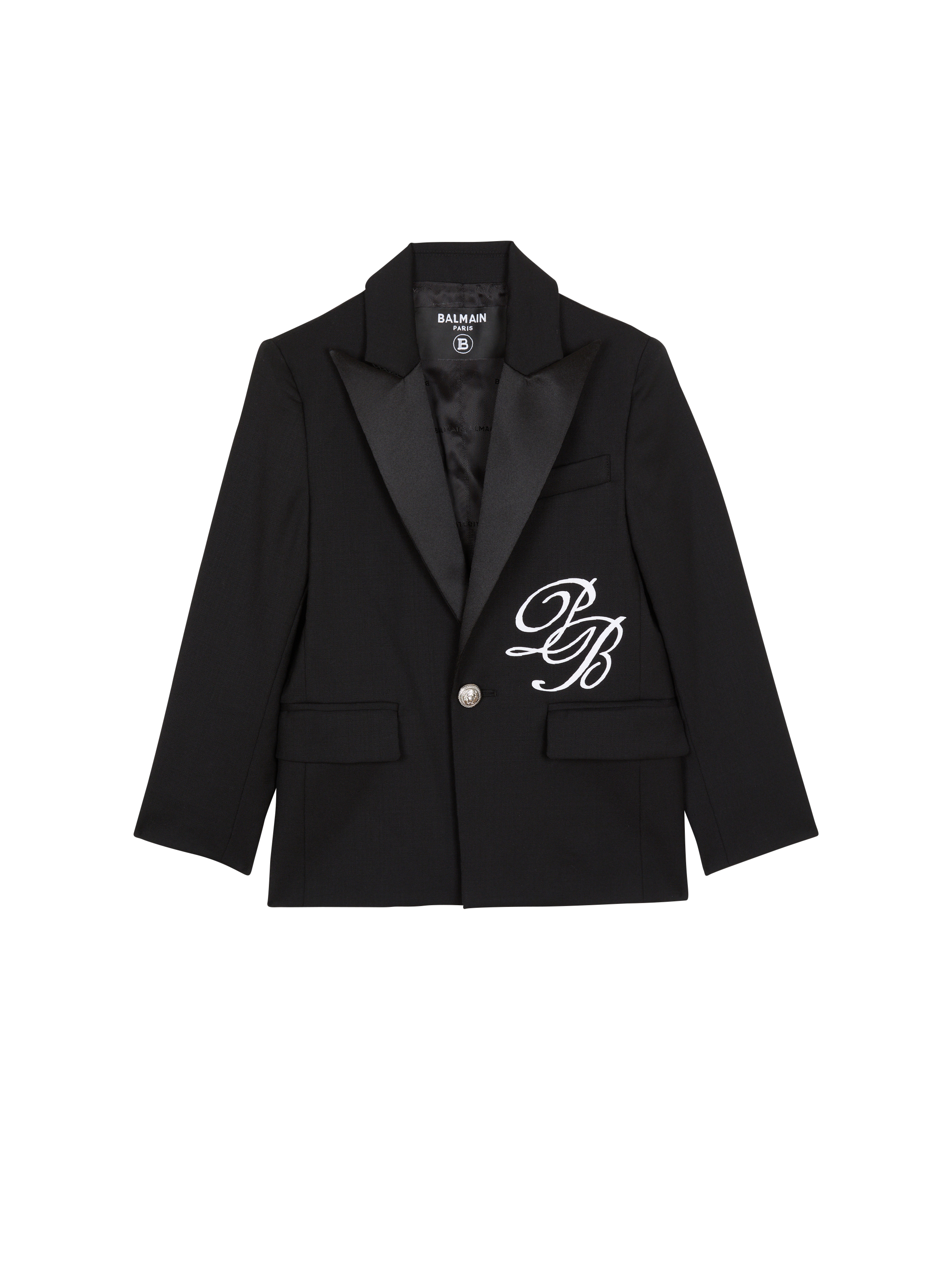 Veste 1 bouton avec broderie PB Signature