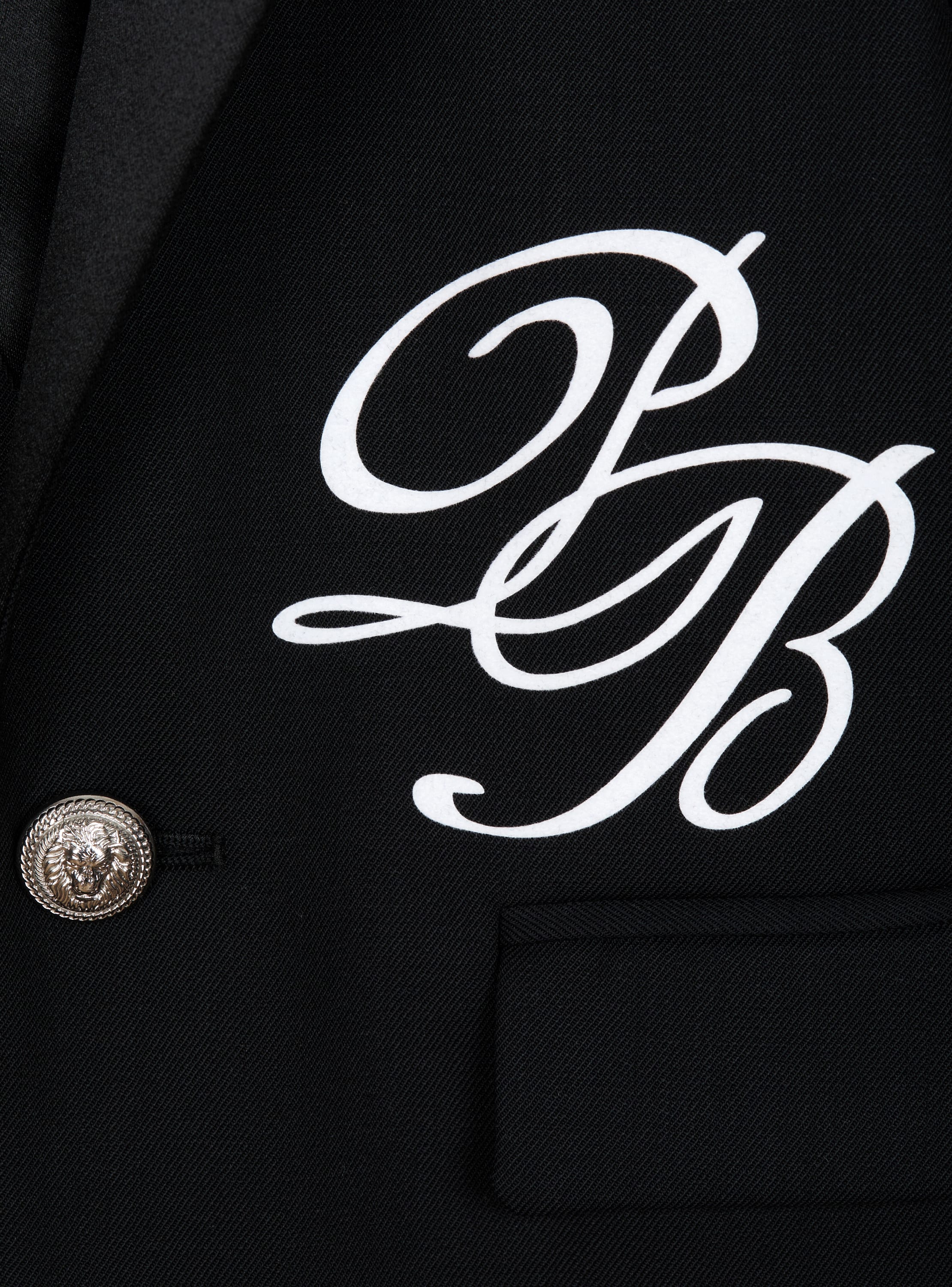 Veste 1 bouton avec broderie PB Signature