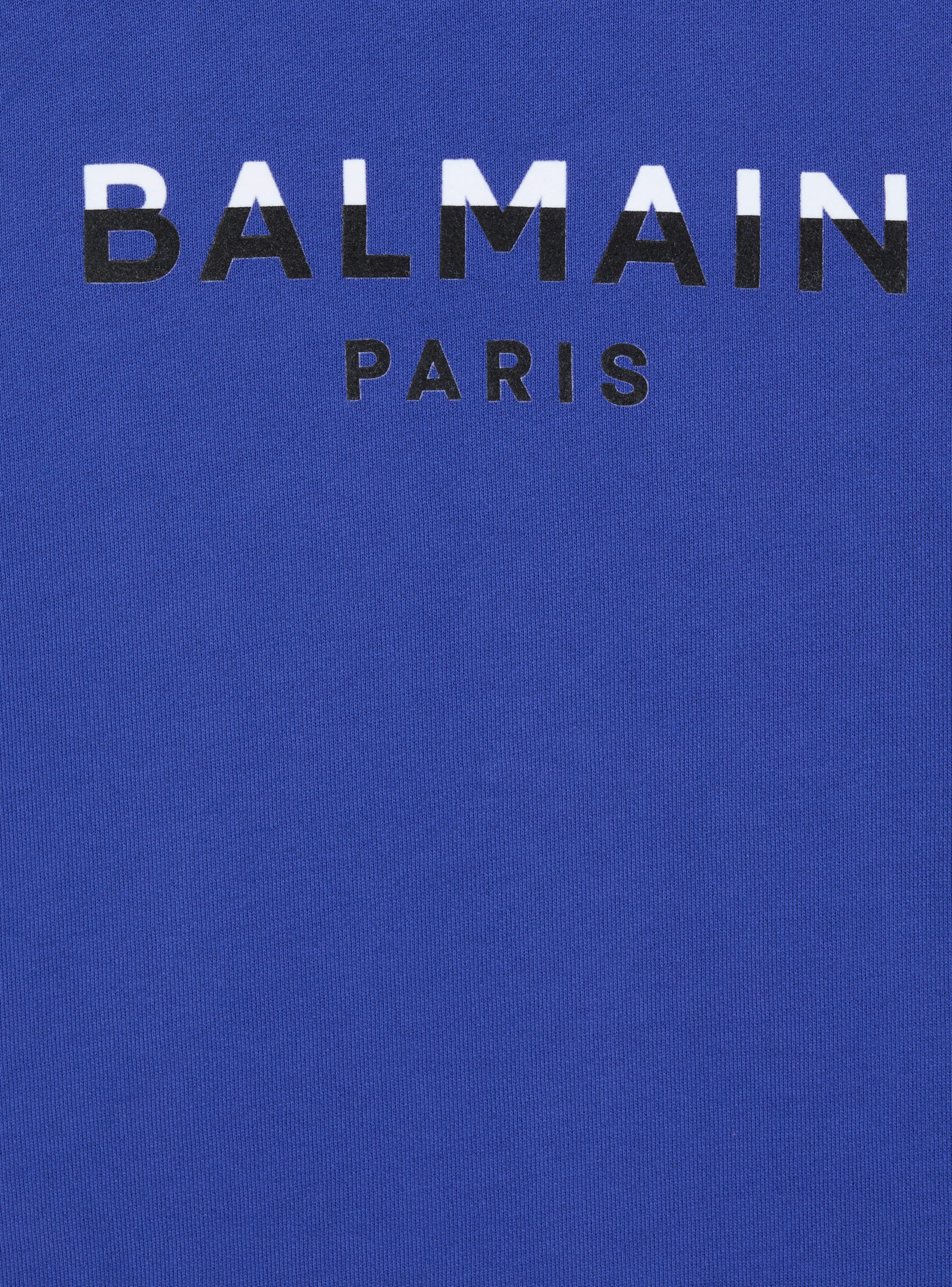 Sweatshirt with Balmain Paris logo blue Child BALMAIN