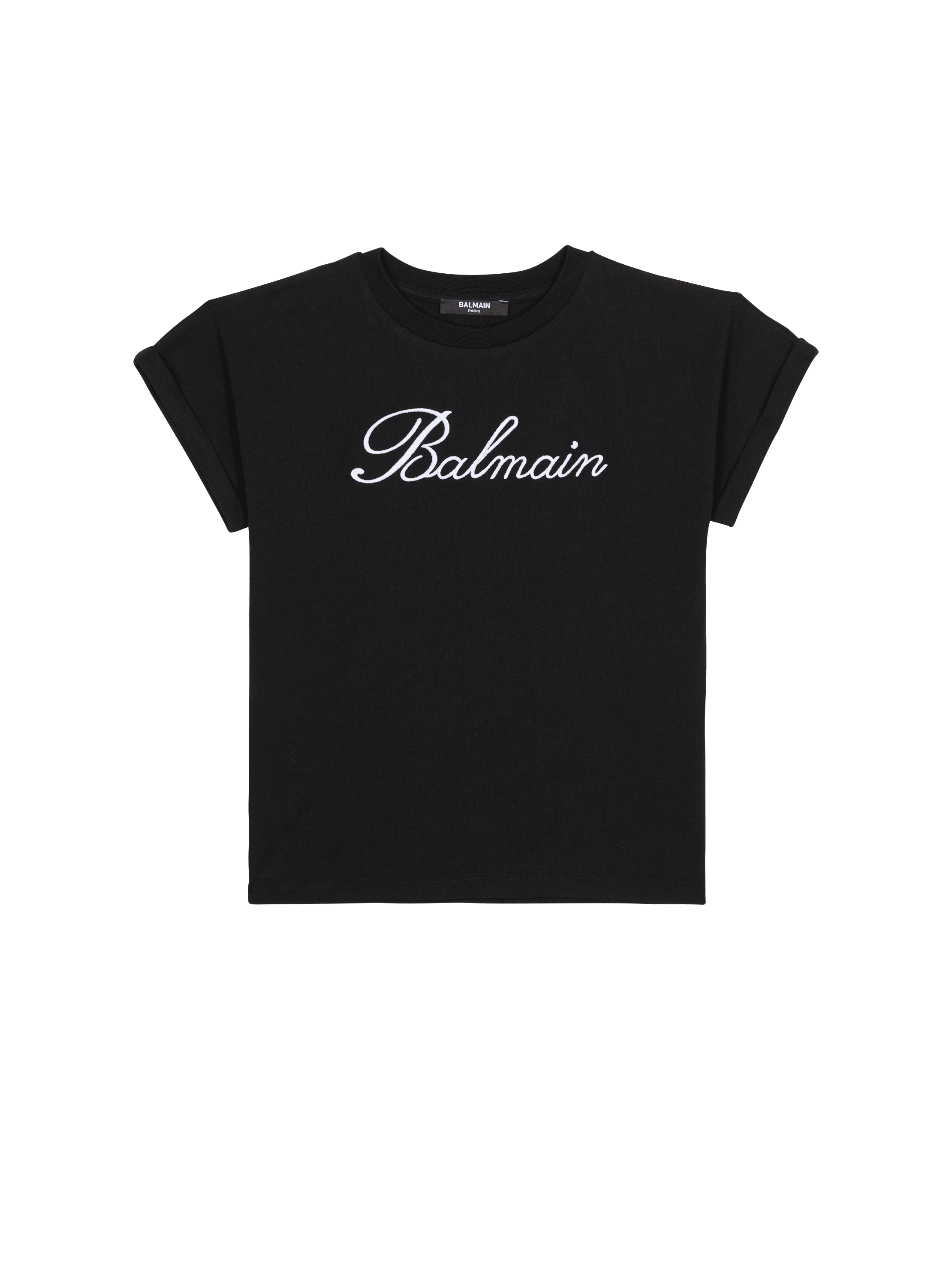 Balmain シグネチャー ラインストーン 半袖Tシャツ