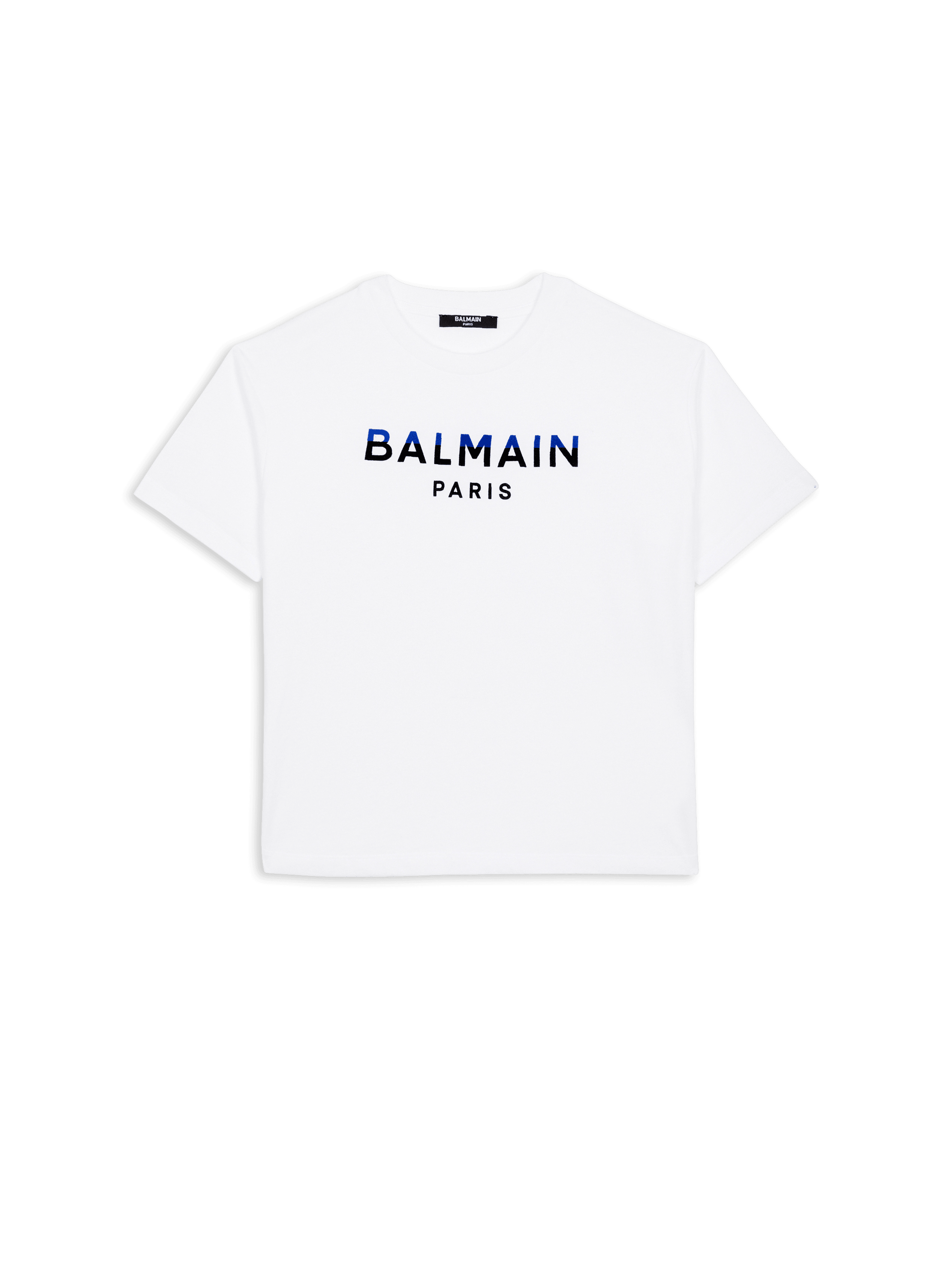 Balmain Paris 프린트 장식 쇼트 슬리브 티셔츠