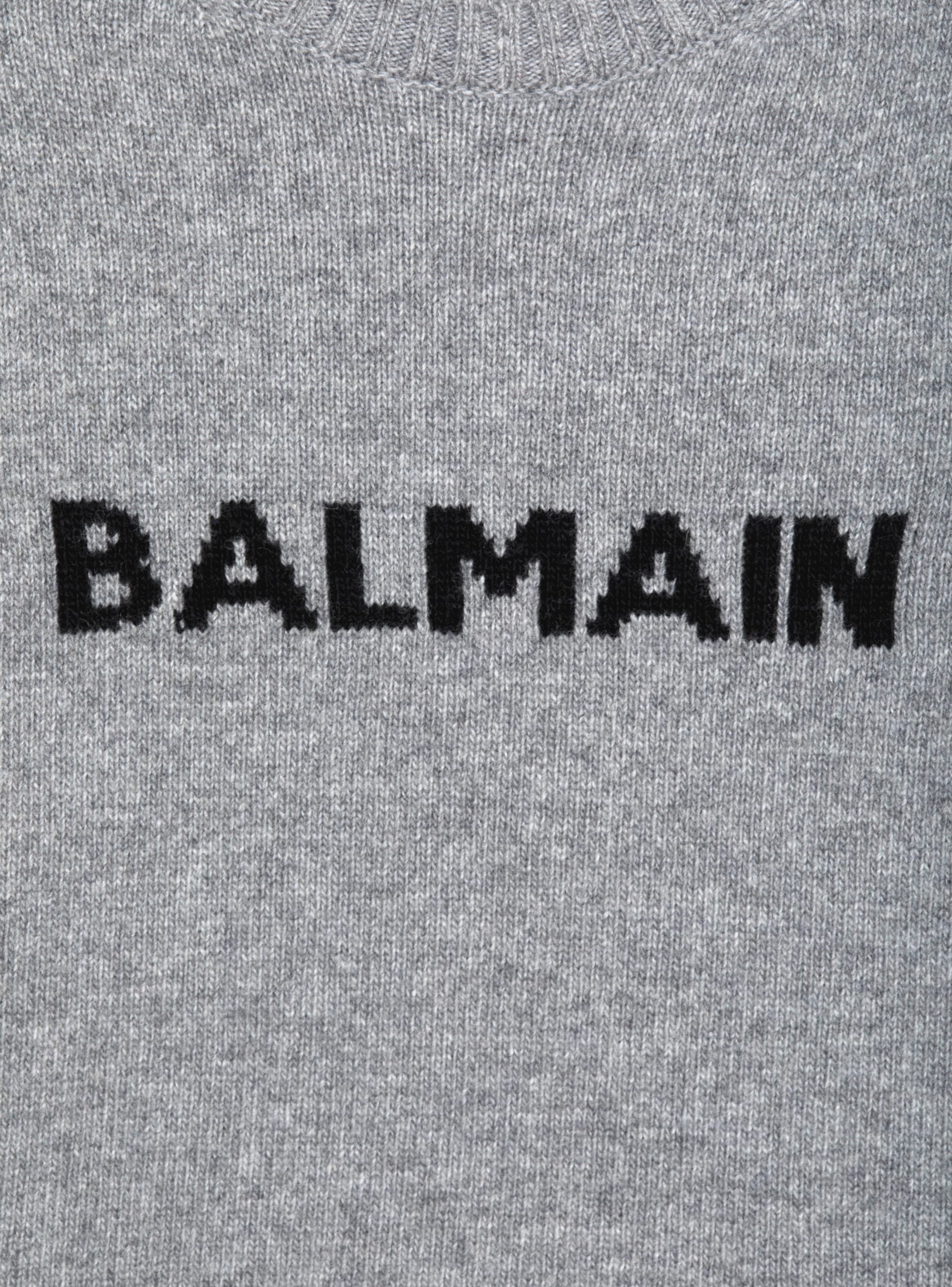 Pullover in maglia con logo Balmain