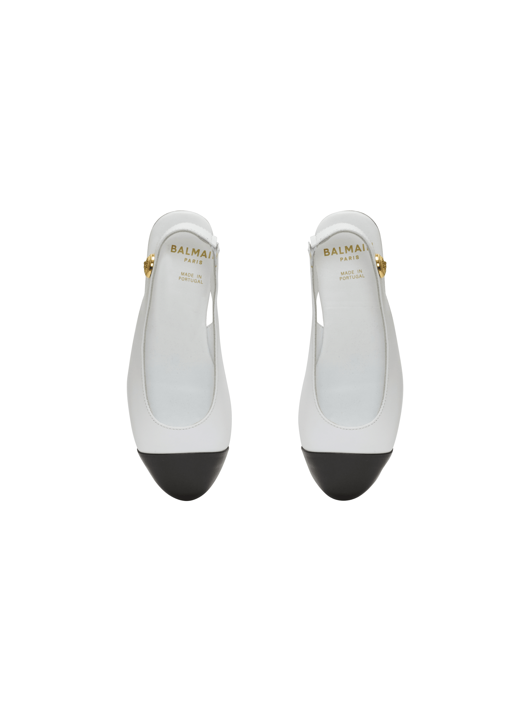 Ballerines bicolores en cuir