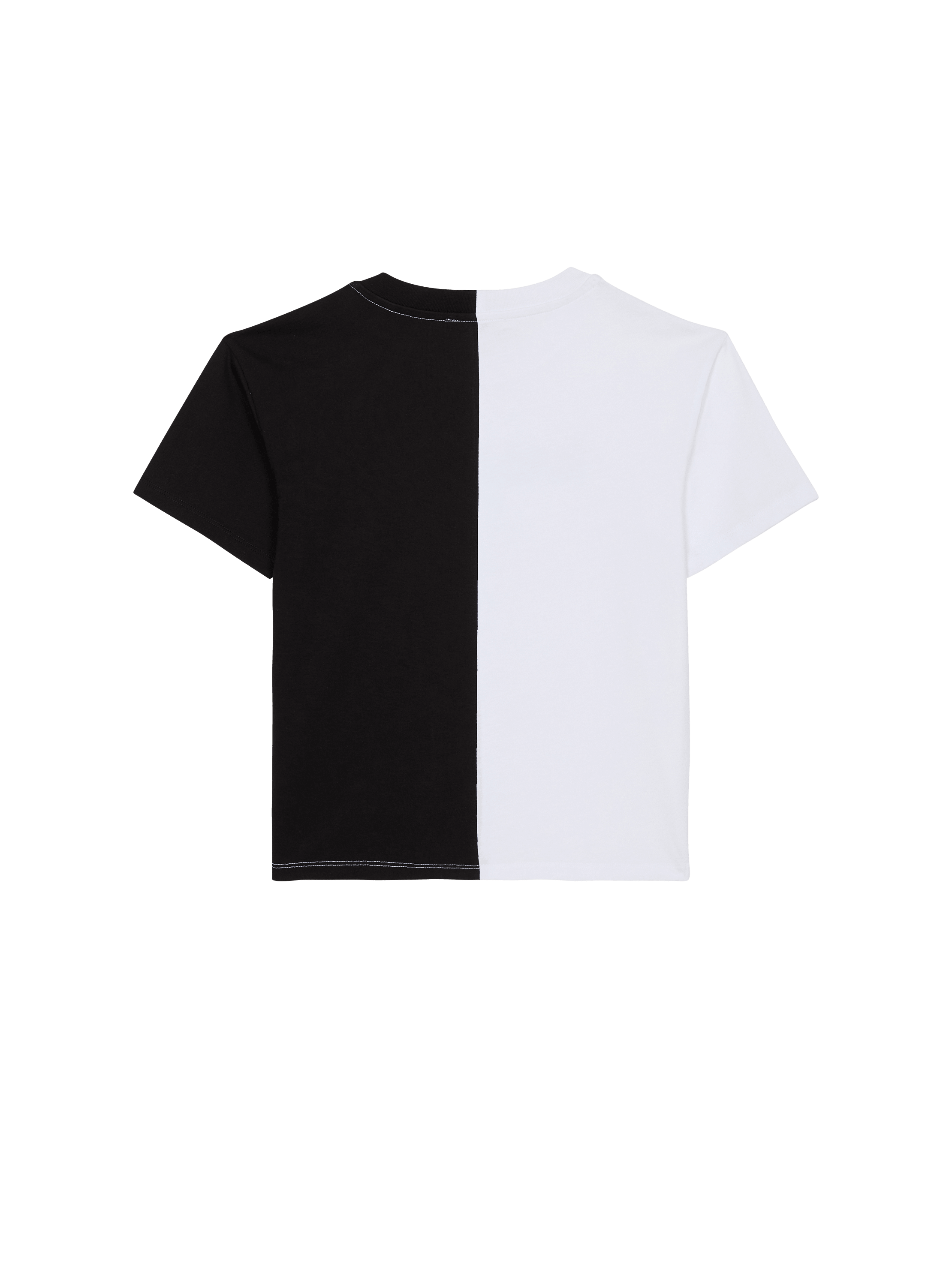 Balmain Men Black White B Logo T Shirt XL Cotton Short