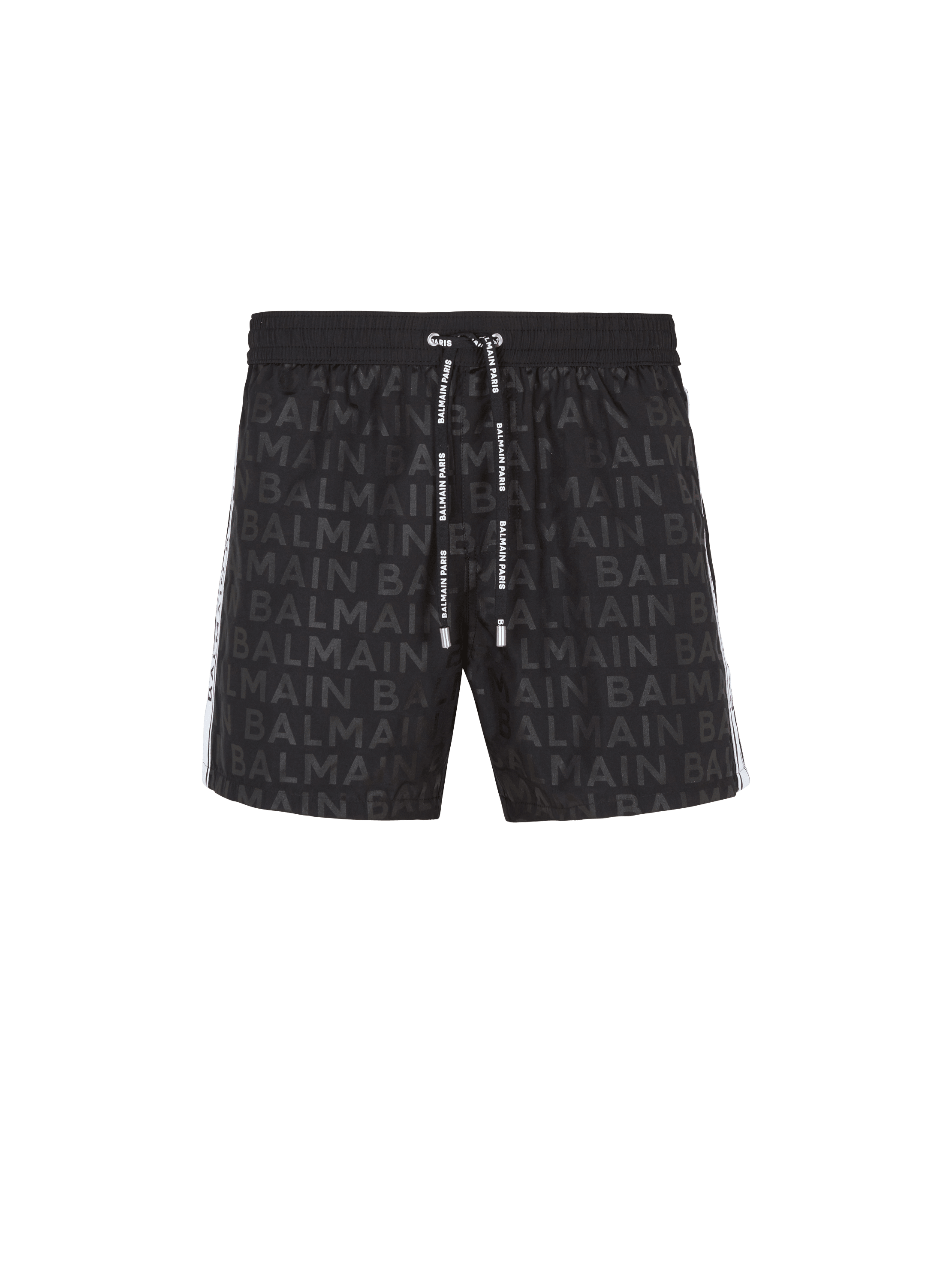 Men's Bb Monogram Swim Shorts in Black