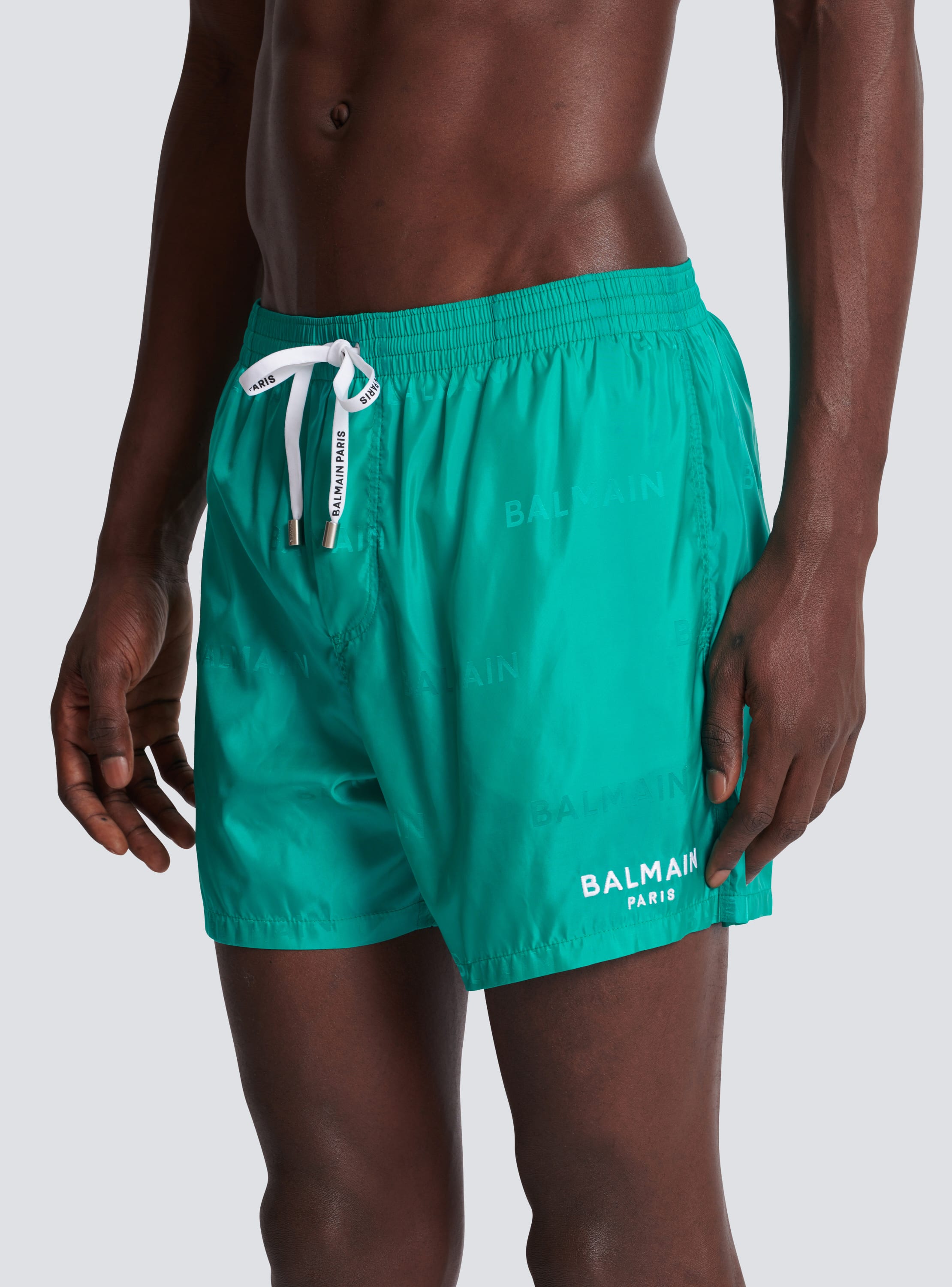 Premium Vector  Watercolor green summer beach shorts