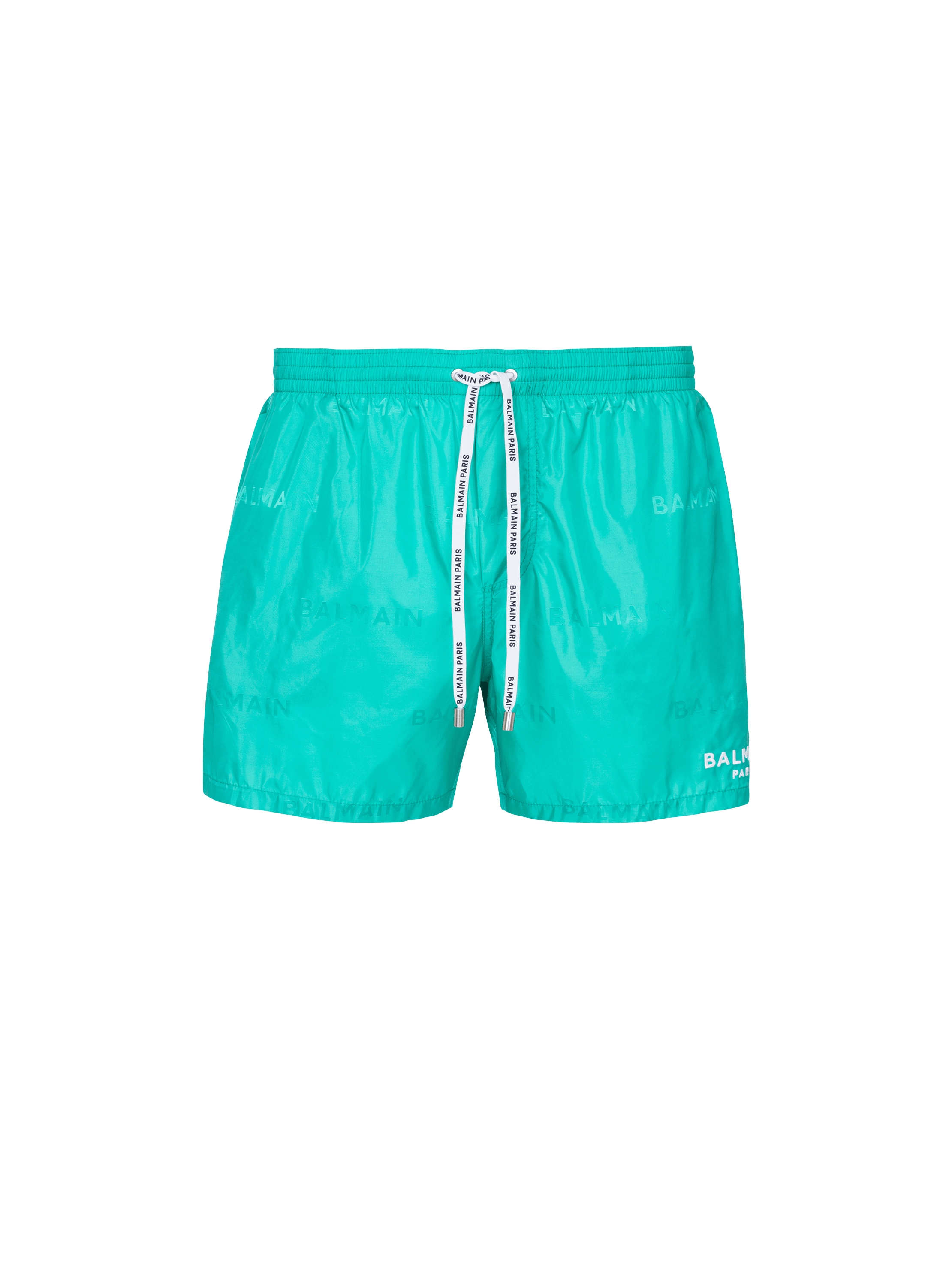 Balmain logo swim shorts, green, hi-res