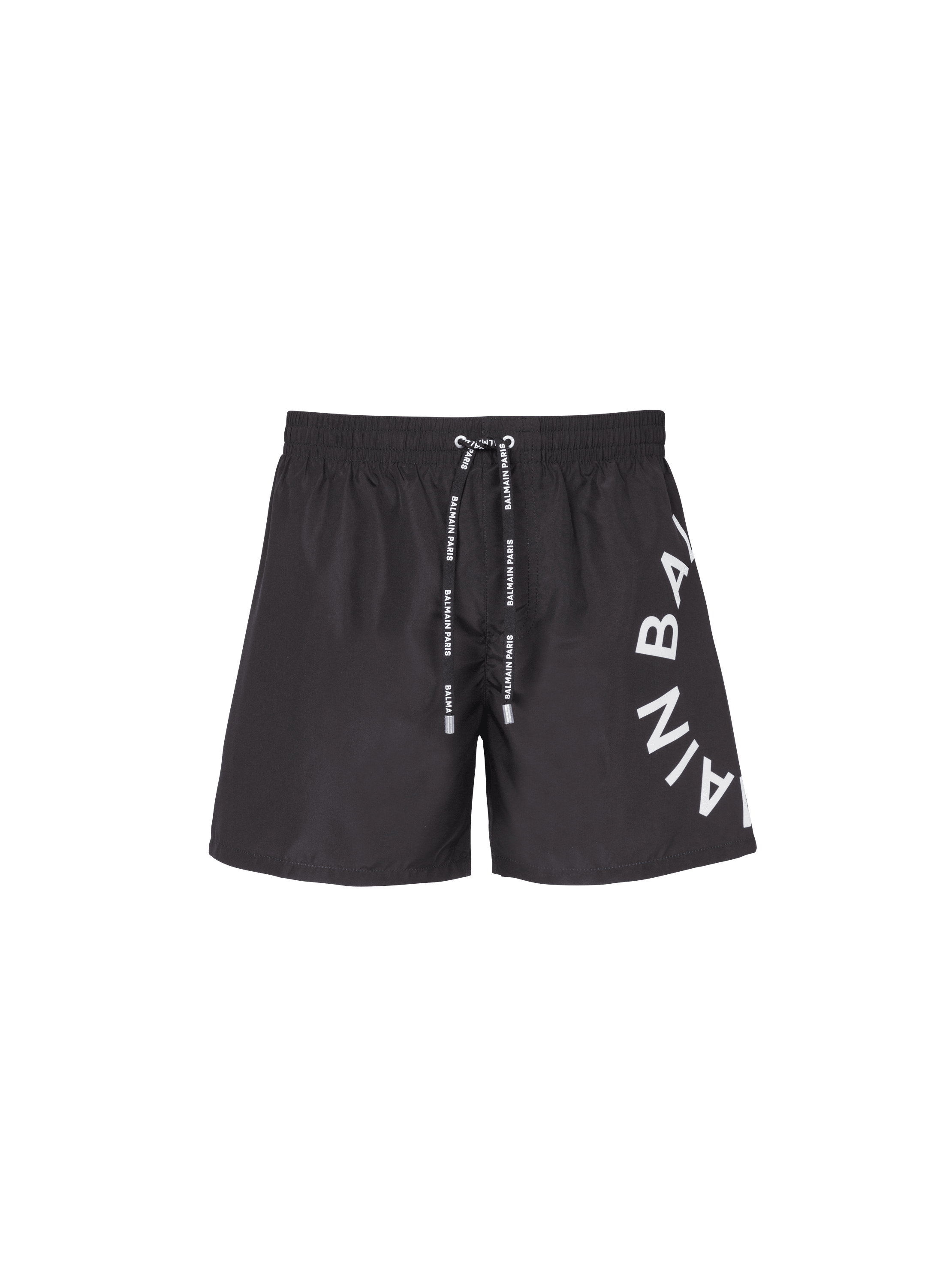 Balmain Kids cotton graphic-print shorts - Black