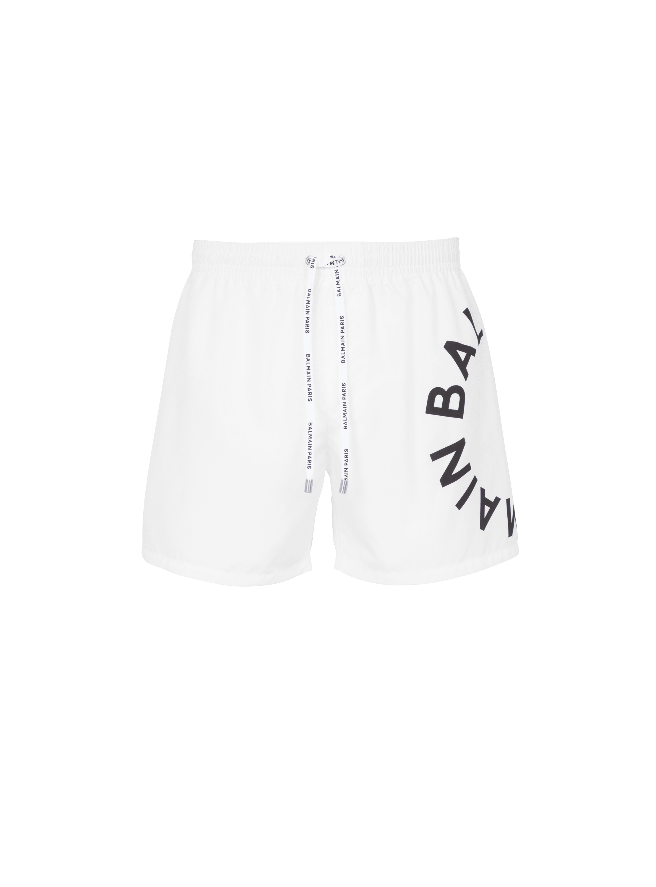 Balmain swim shorts, white, hi-res