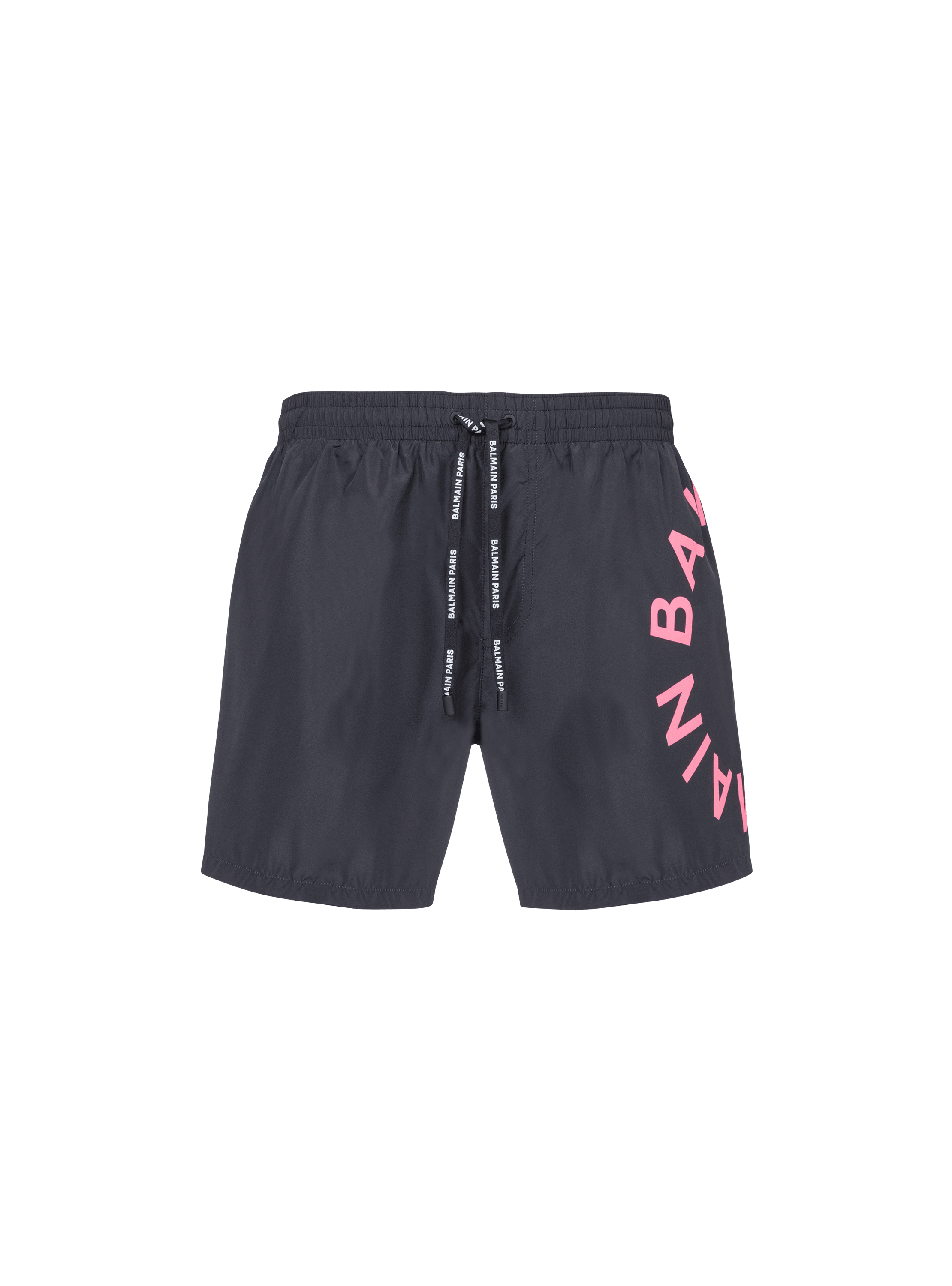 Balmain Kids logo-patch mesh shorts - Pink