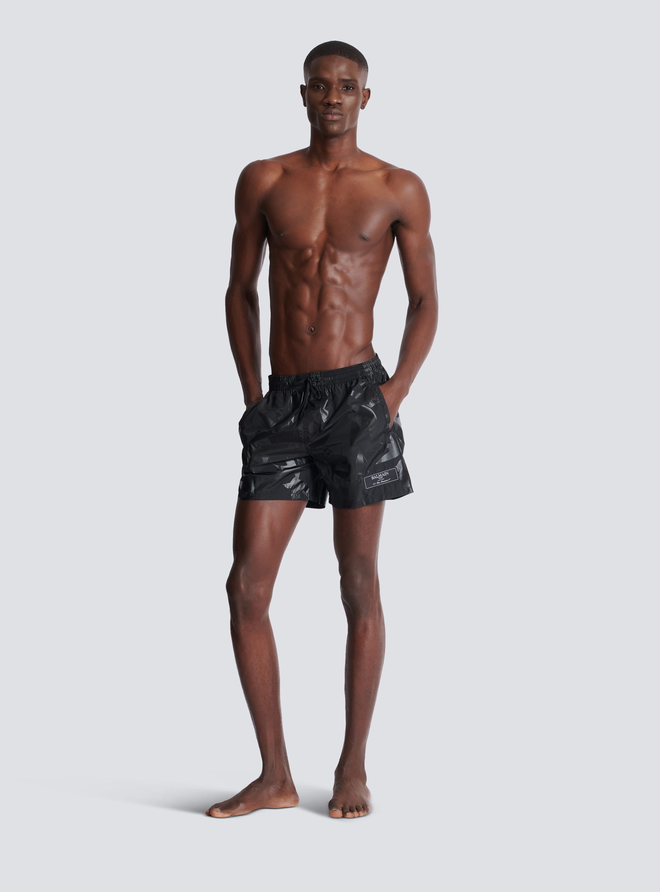 Swallow printed swim shorts