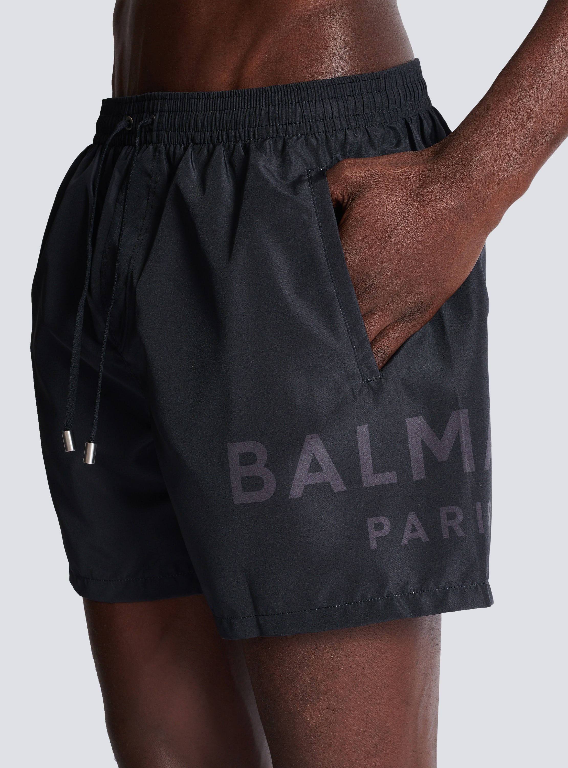 Printed Balmain Paris swim shorts