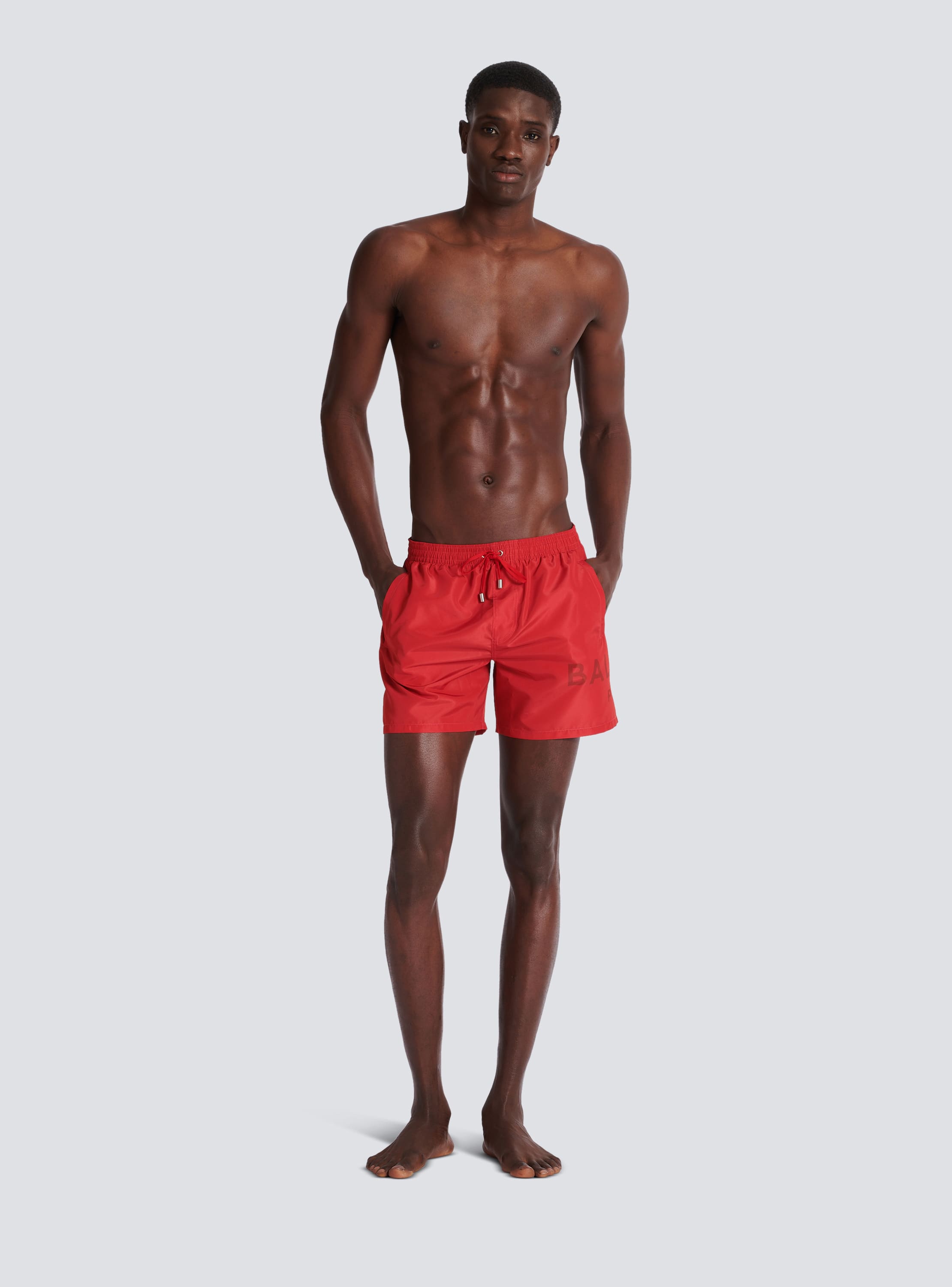 Badeshorts mit Balmain Paris-Print