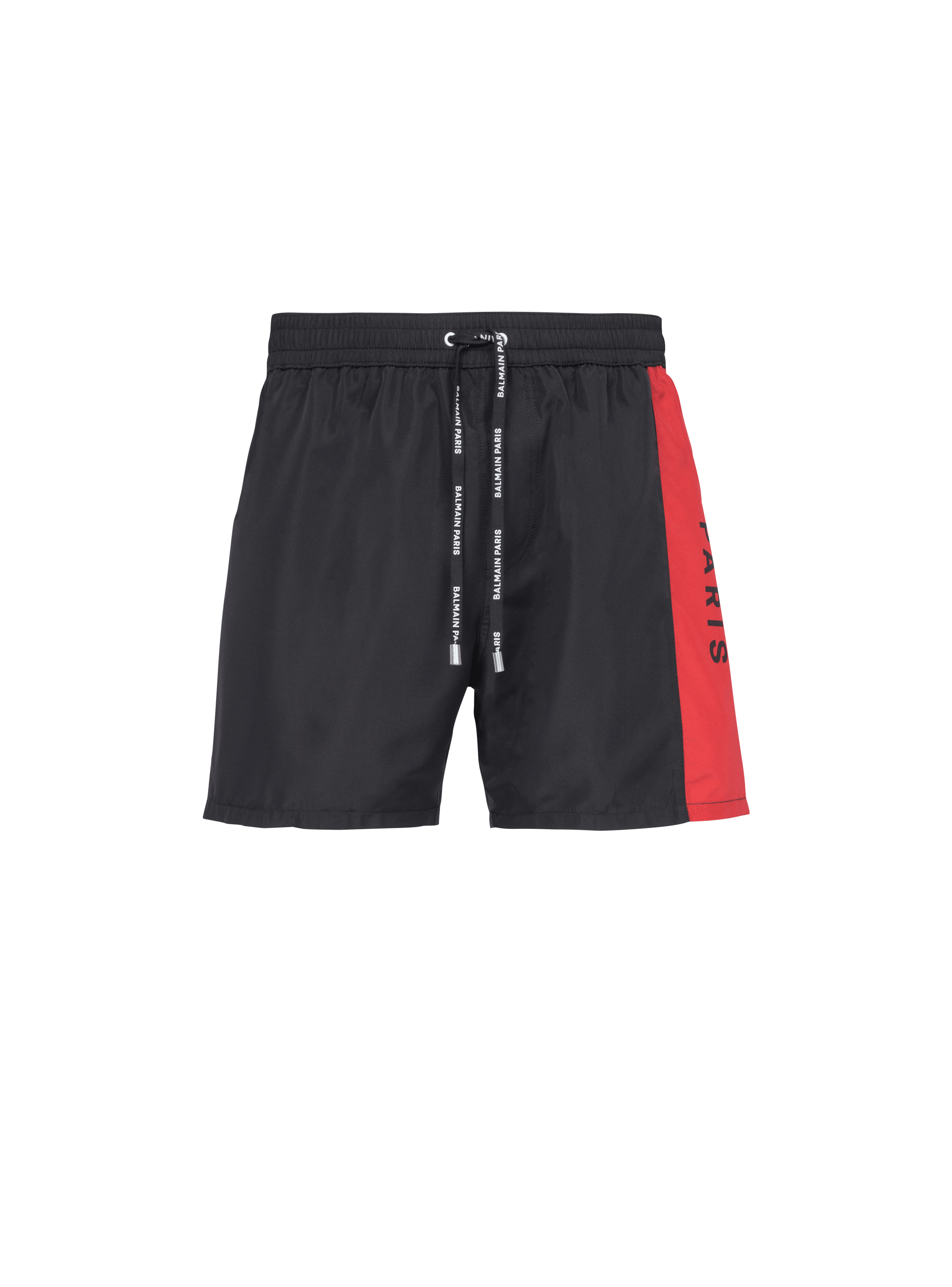 Balmain巴尔曼标志泳装短裤, black, hi-res