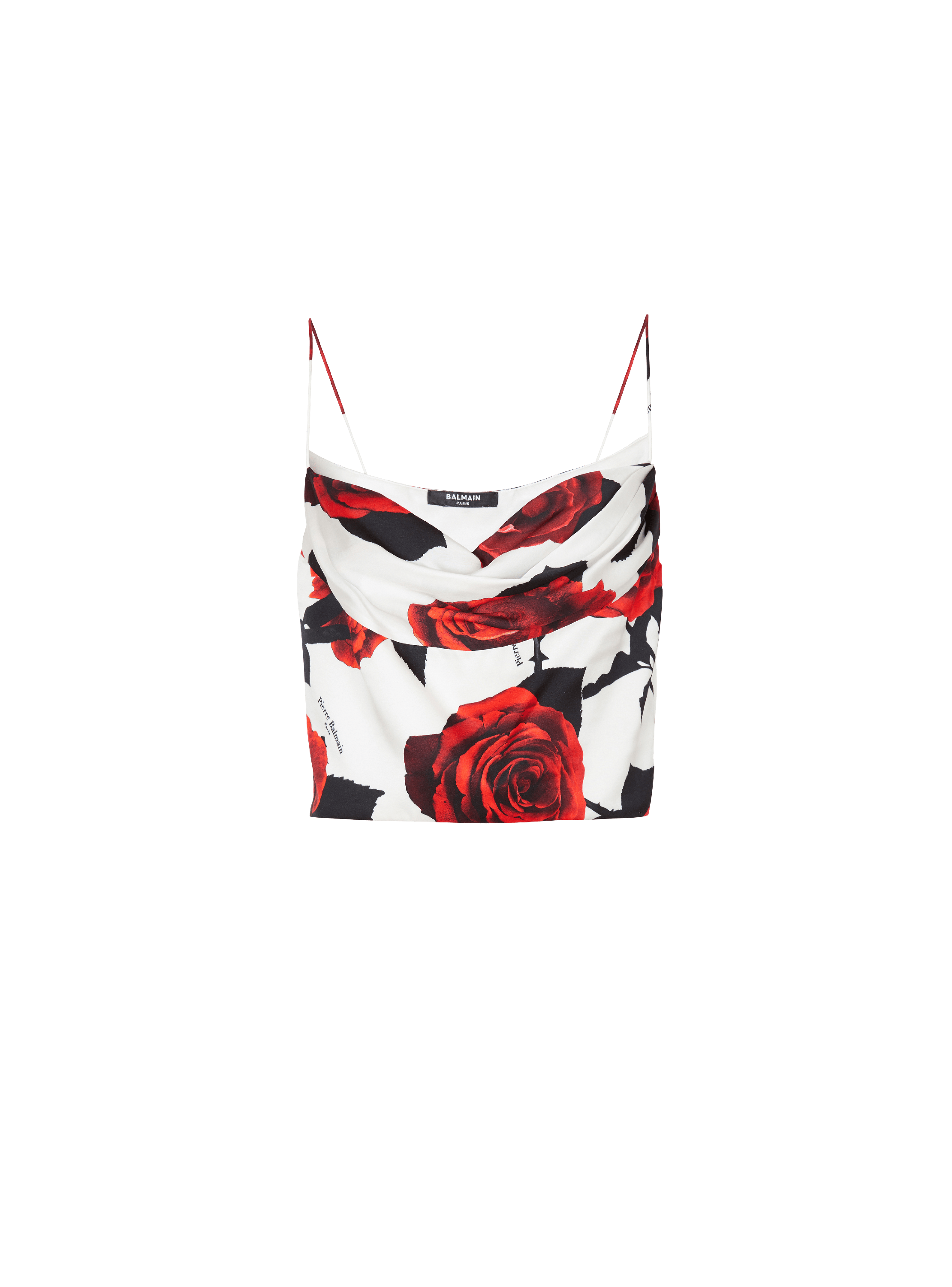 Babydoll-Top mit Red Roses-Print
