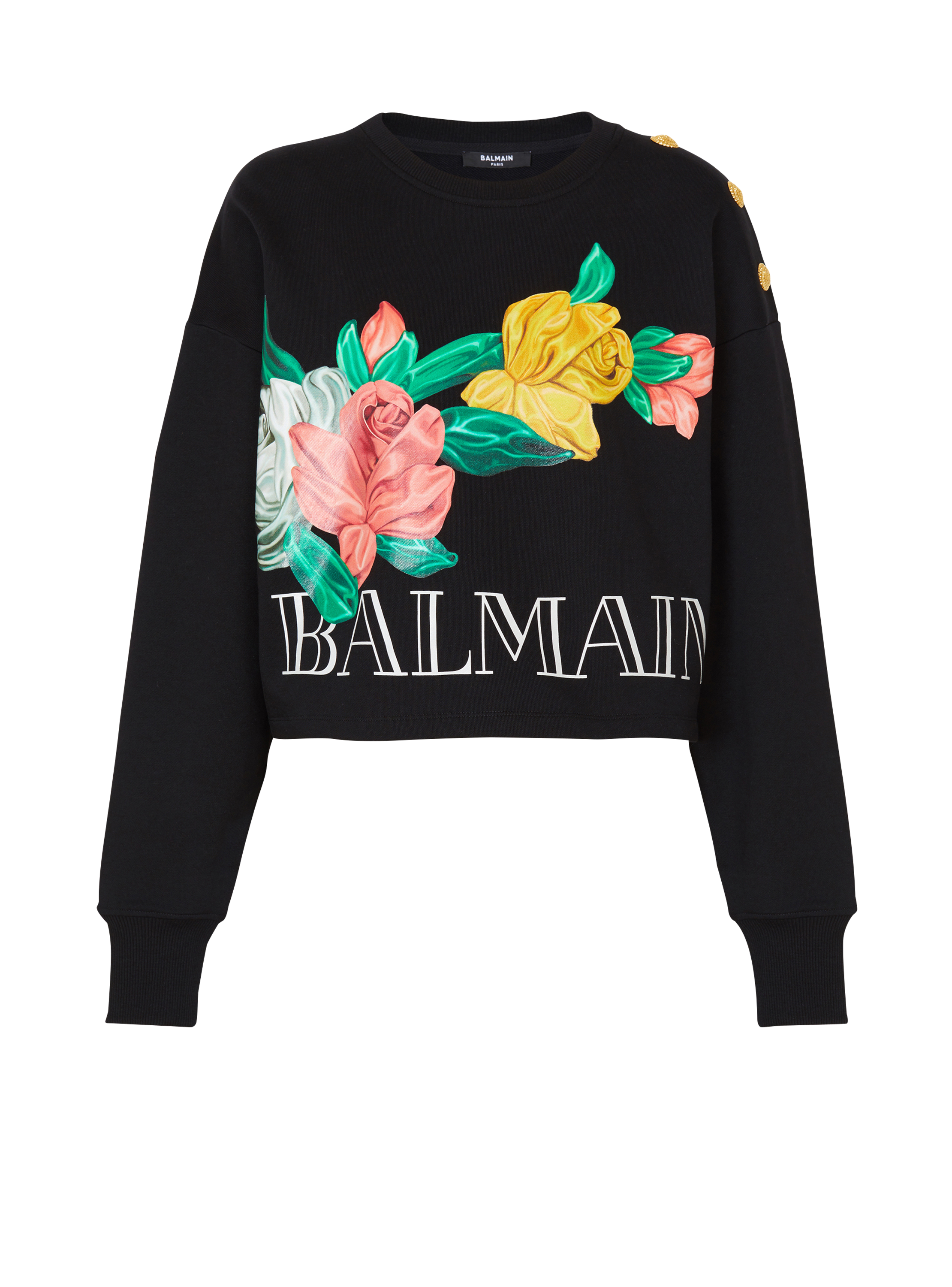 Balmain black and gold 2024 sweatshirt