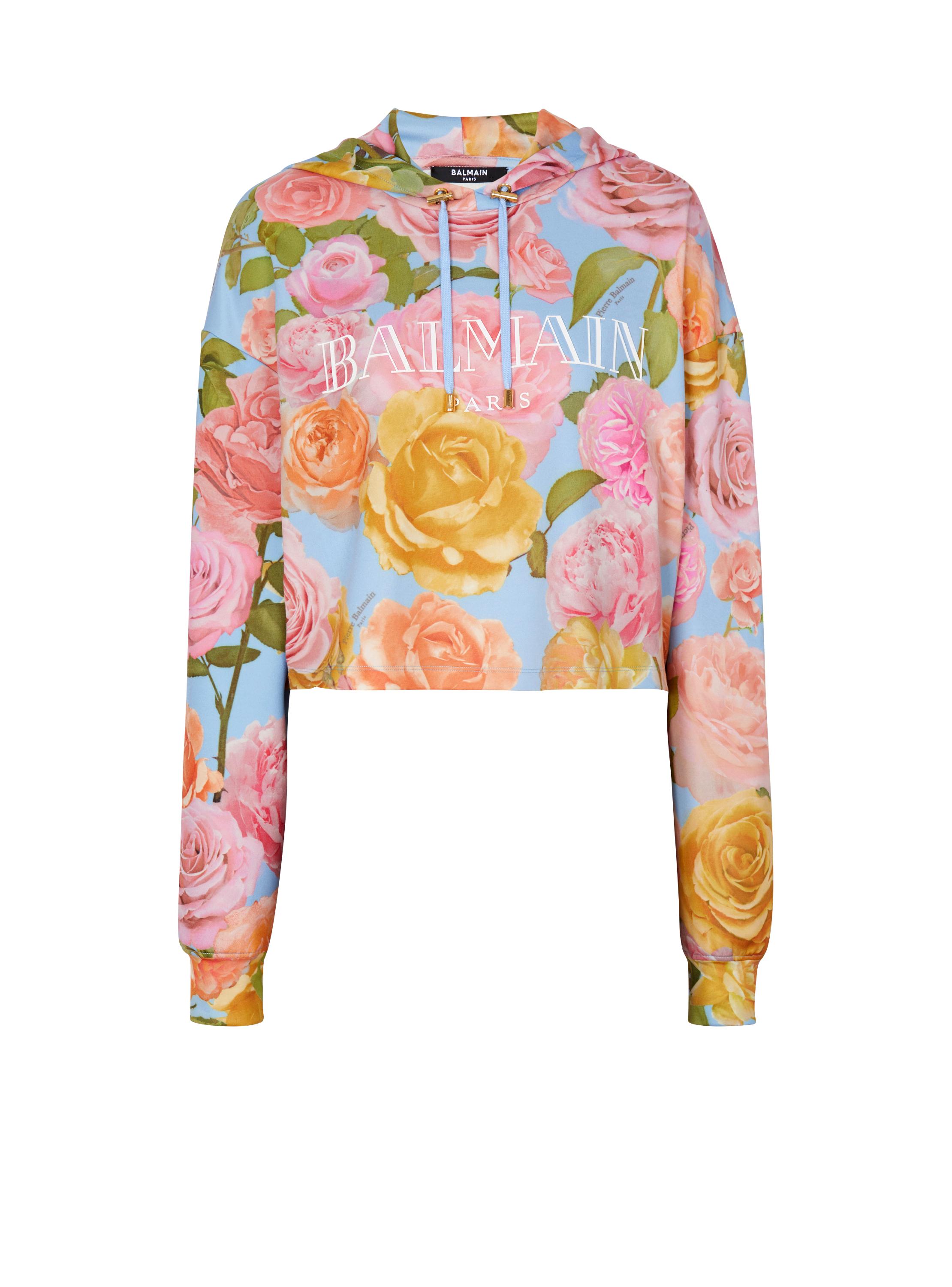 Balmain Vintage Sweatshirt mit Pastel Roses-Print 