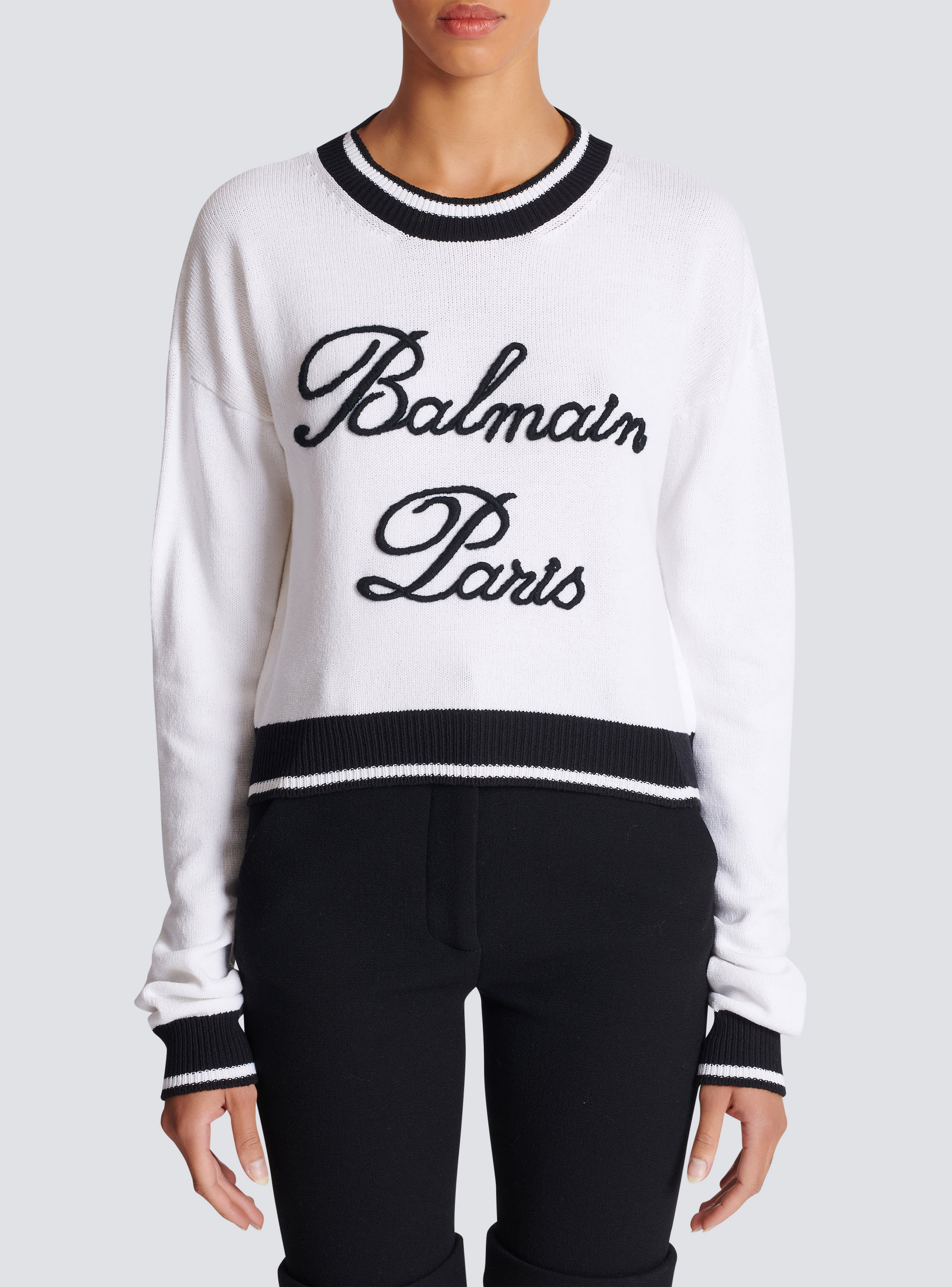 Balmain wrap mohair jumper - White