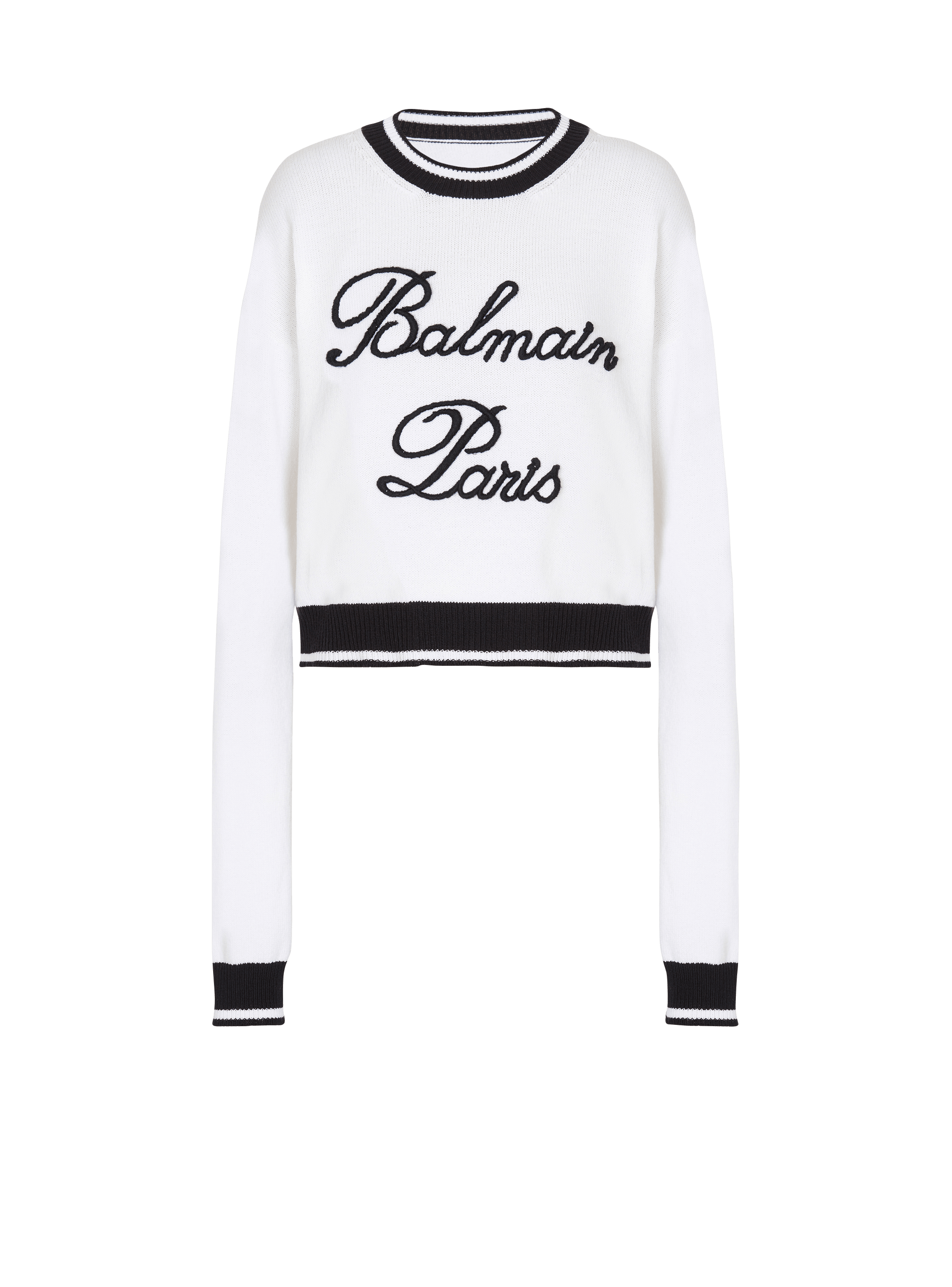 Balmain Signature knit jumper white - Women | BALMAIN