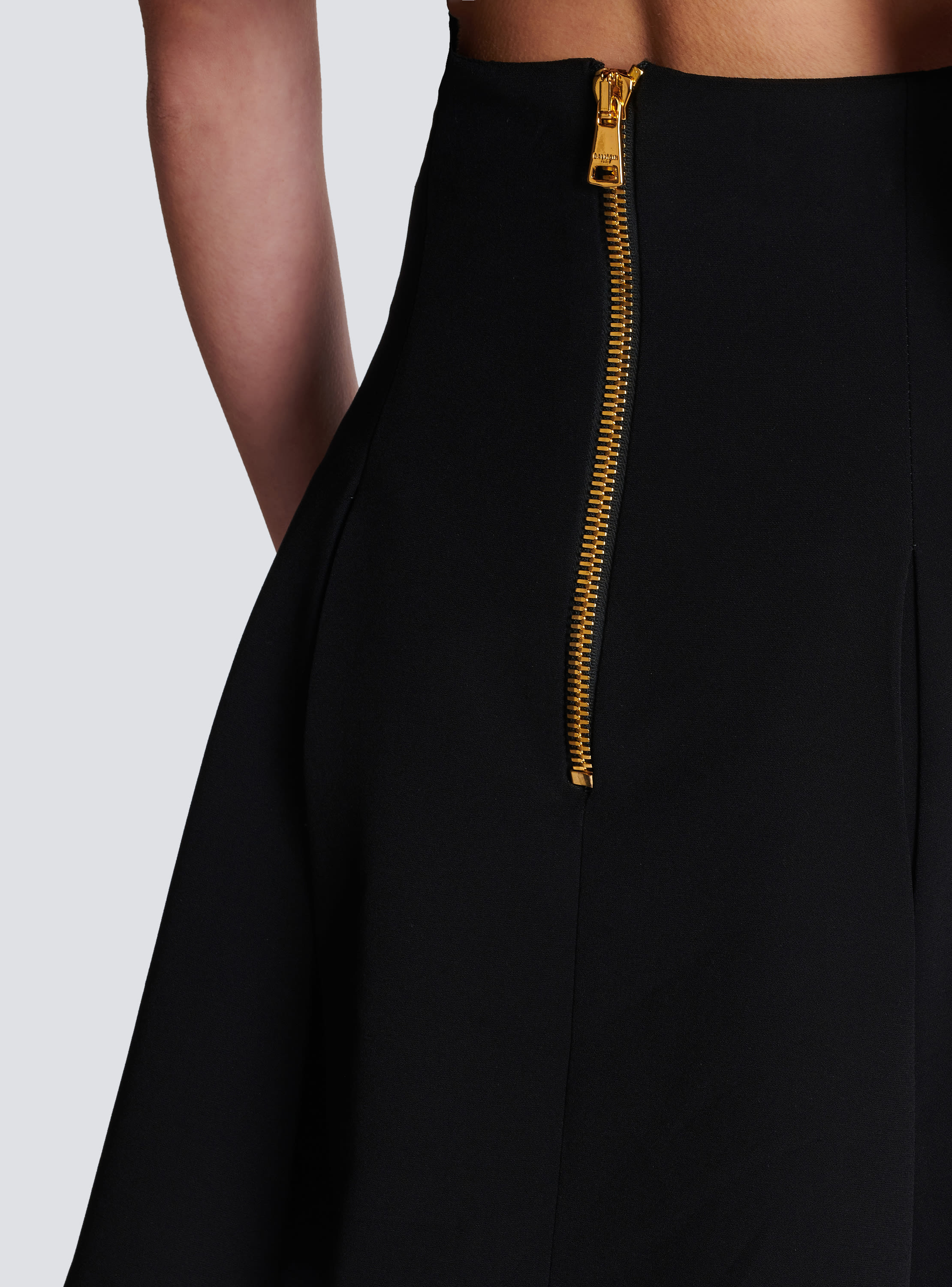 Pleated crepe tulip skirt - Women | BALMAIN Pleated crepe tulip skirt - Women | BALMAIN