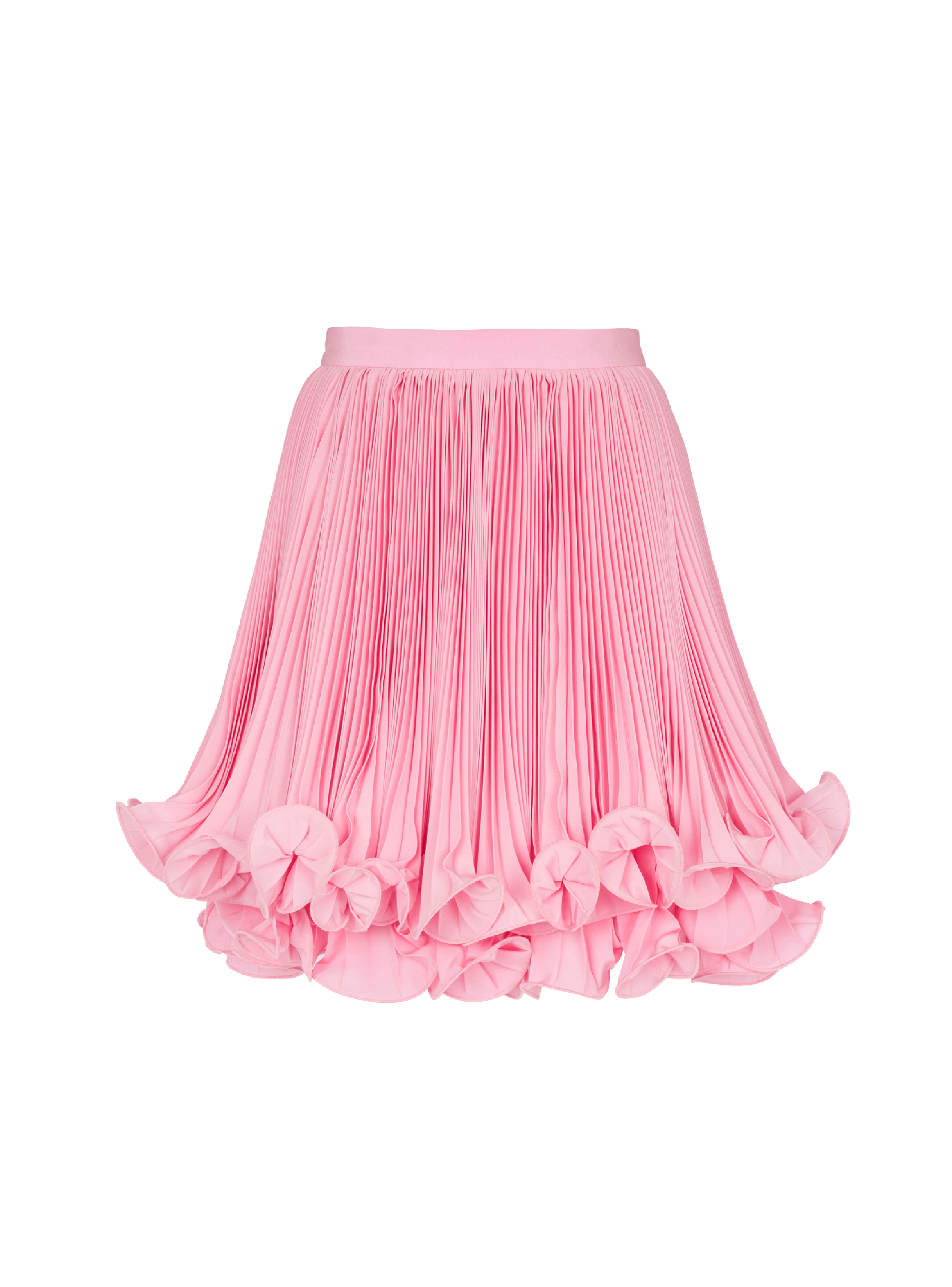 Pleated skirt with ruffles