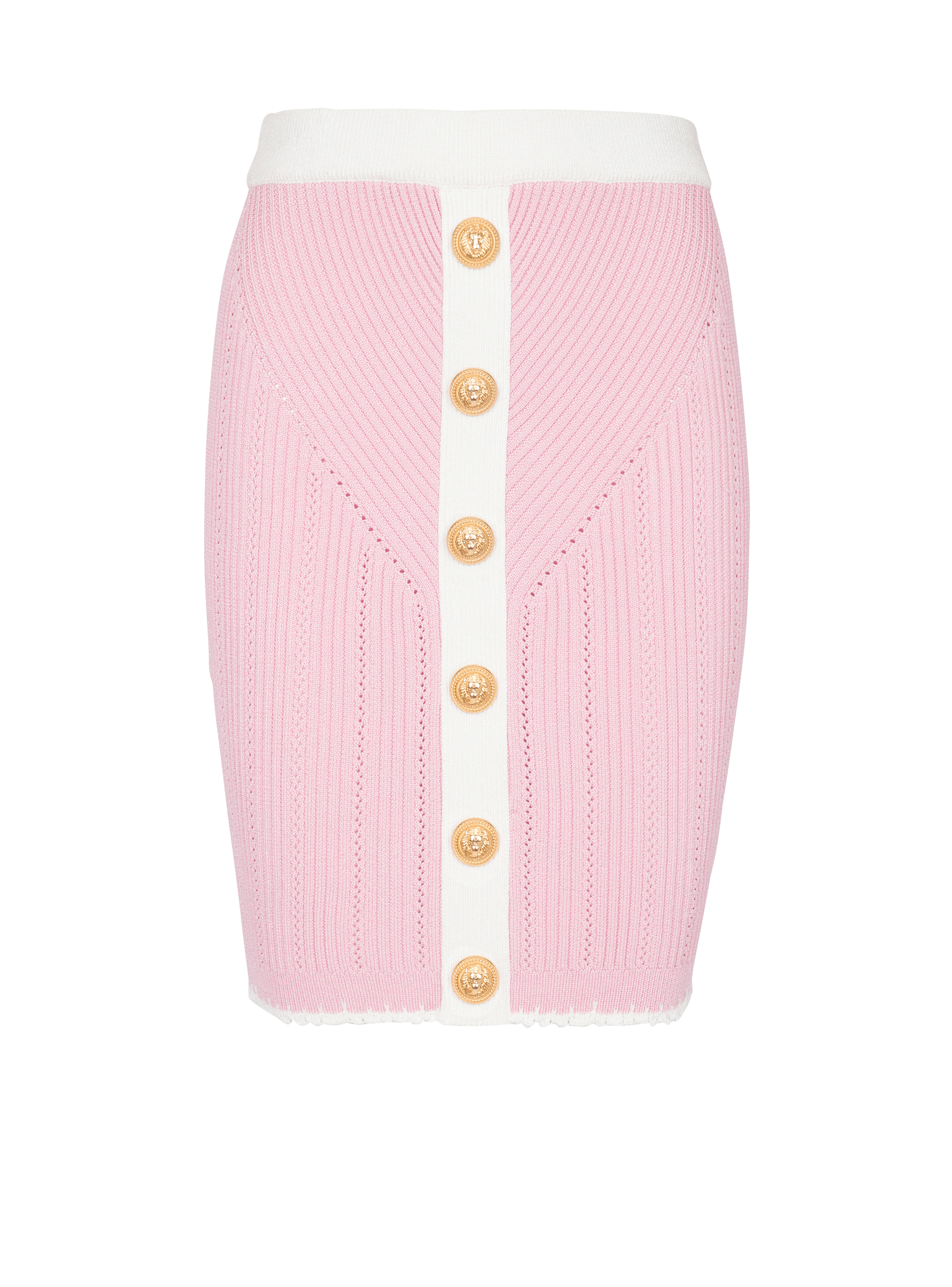 Knit skirt with buttons