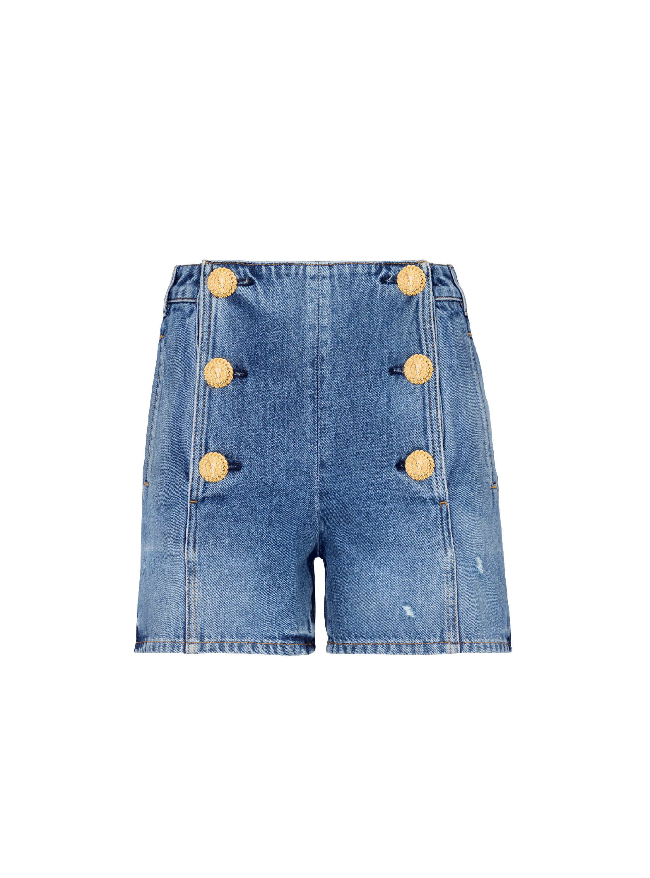 Denim shorts with buttons